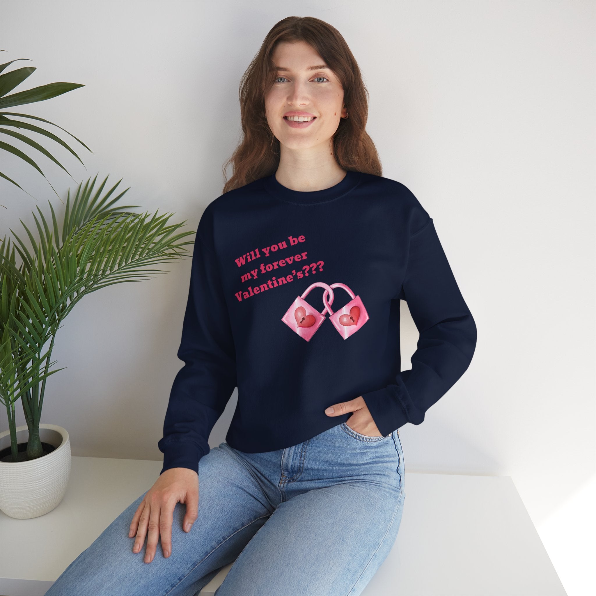 Will You Be My Forever Valentine?? Unisex Heavy Blend™ Crewneck Sweatshirt