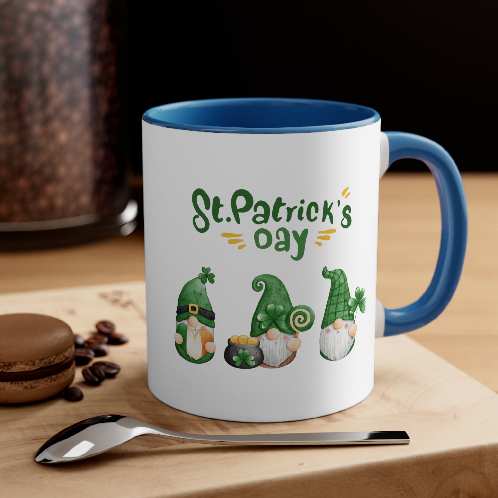 St Patty's Day Gnome Accent Coffee Mug, 11oz