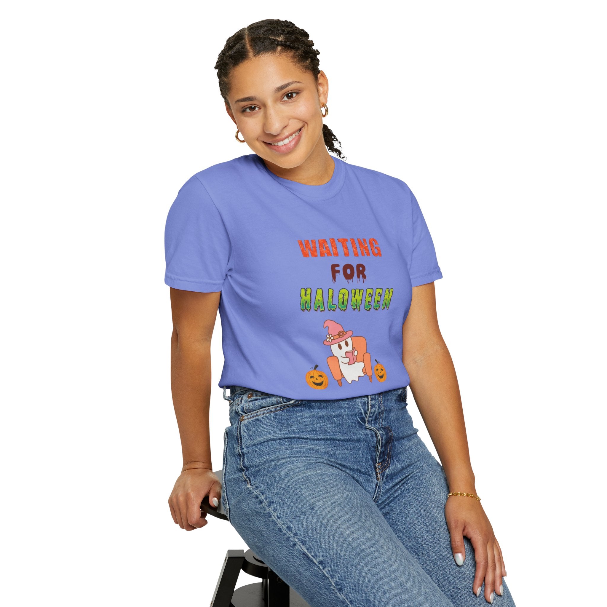 Waiting For Halloween Unisex Garment-Dyed T-shirt
