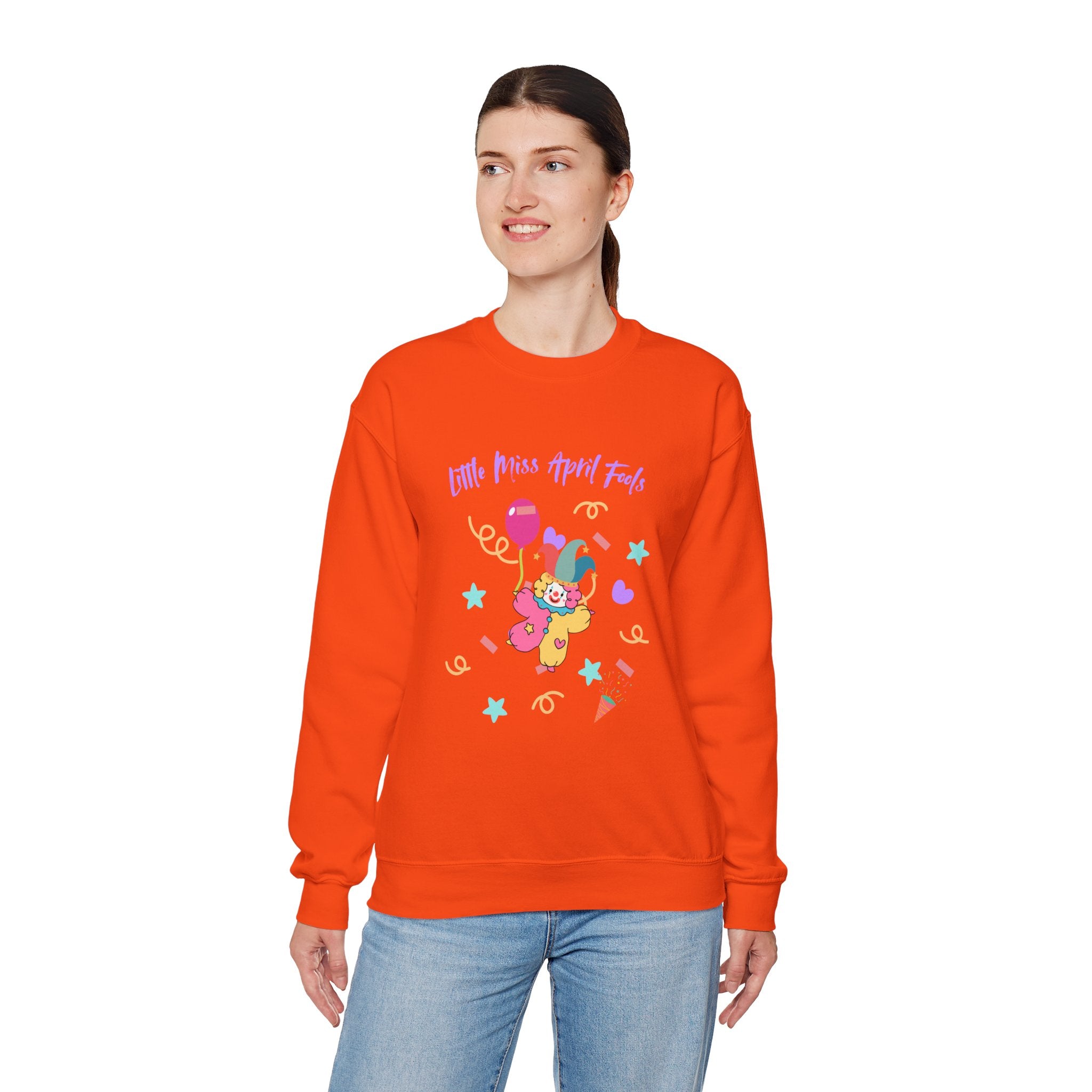 Little Miss April Fool's Day Unisex Heavy Blend™ Crewneck Sweatshirt