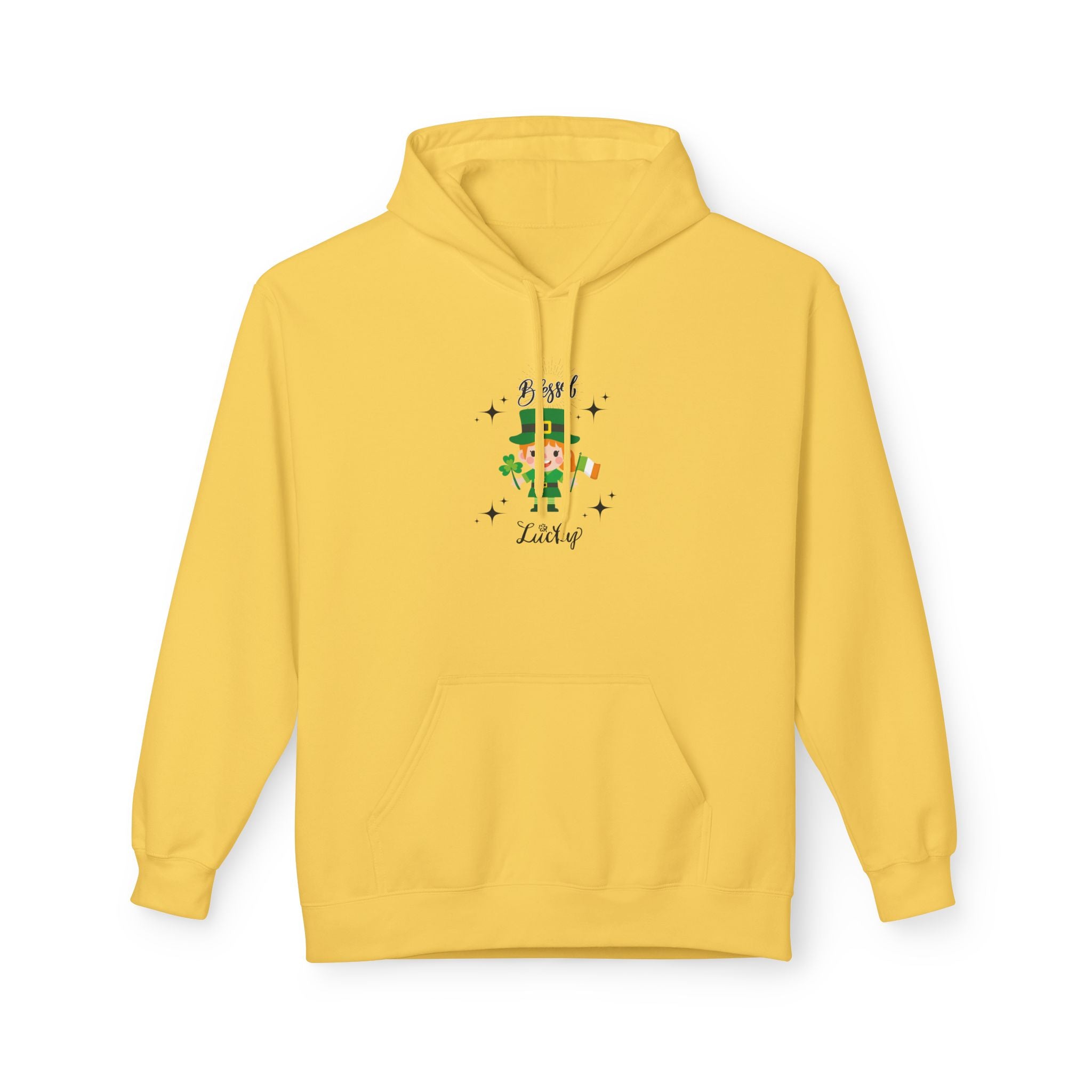Blessed & Lucky Unisex Fleece Hoodie - Perfect for St. Patrick's Day & Year-Round Comfort