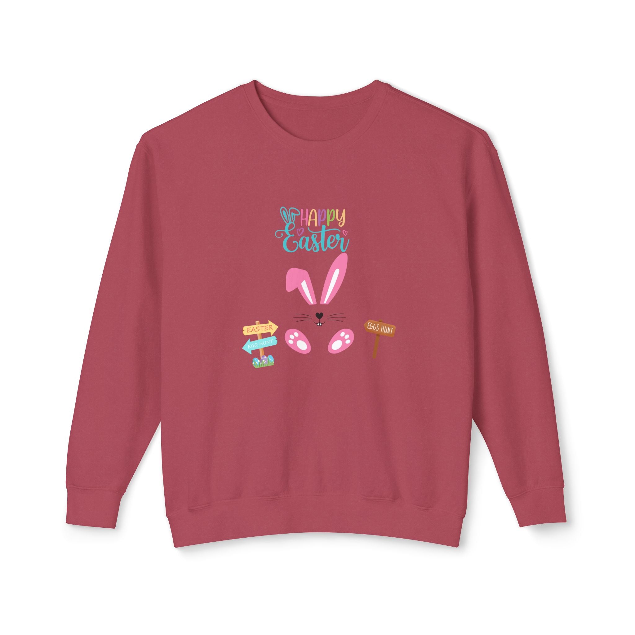 Follow Me To Hunt Sweatshirt - Unisex Lightweight Sweatshirt with Happy Easter Design