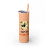 Happy All Hallows Eve Skinny Tumbler with Straw, 20oz