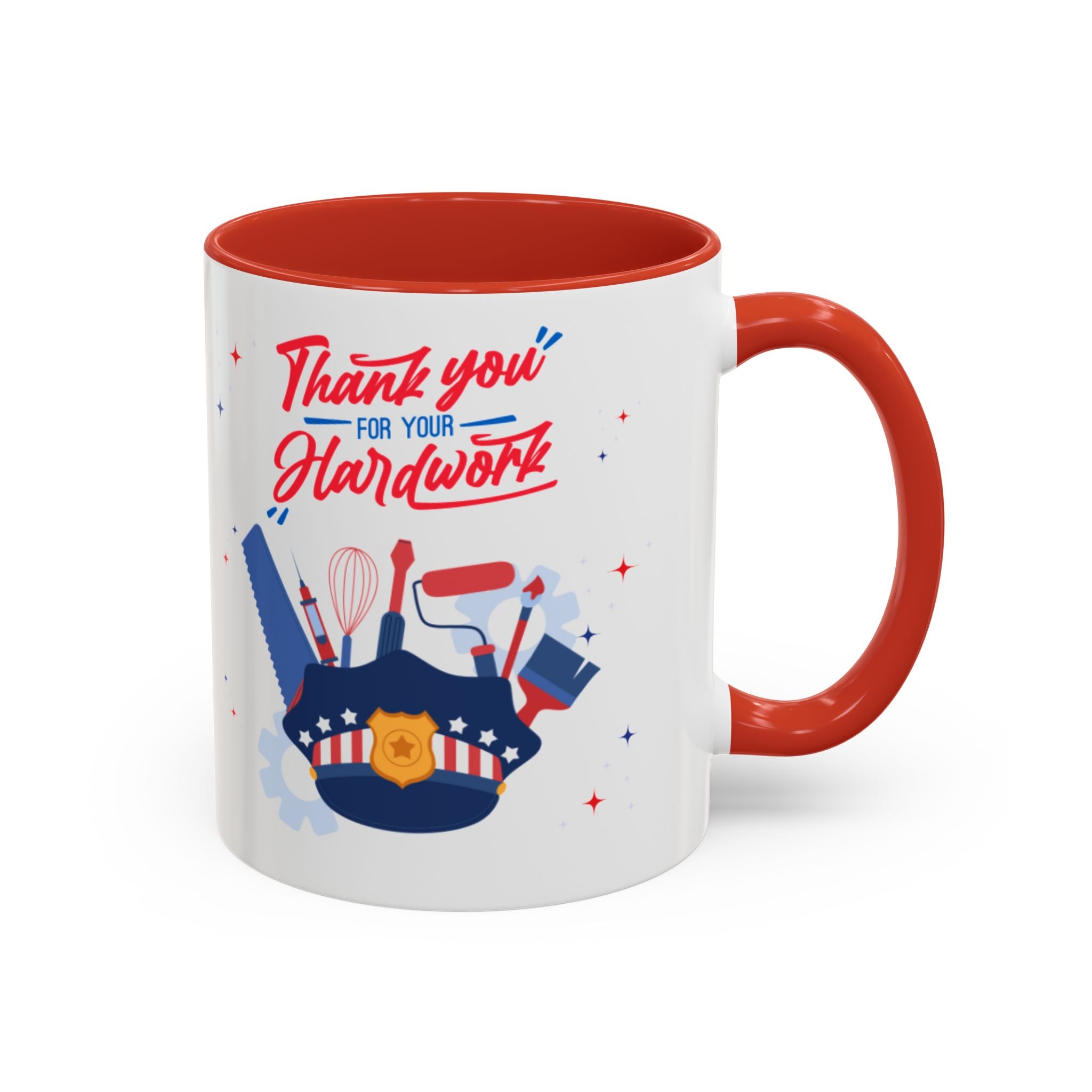 Thank You For Your Hard Work Accent Coffee Mug (11, 15oz)