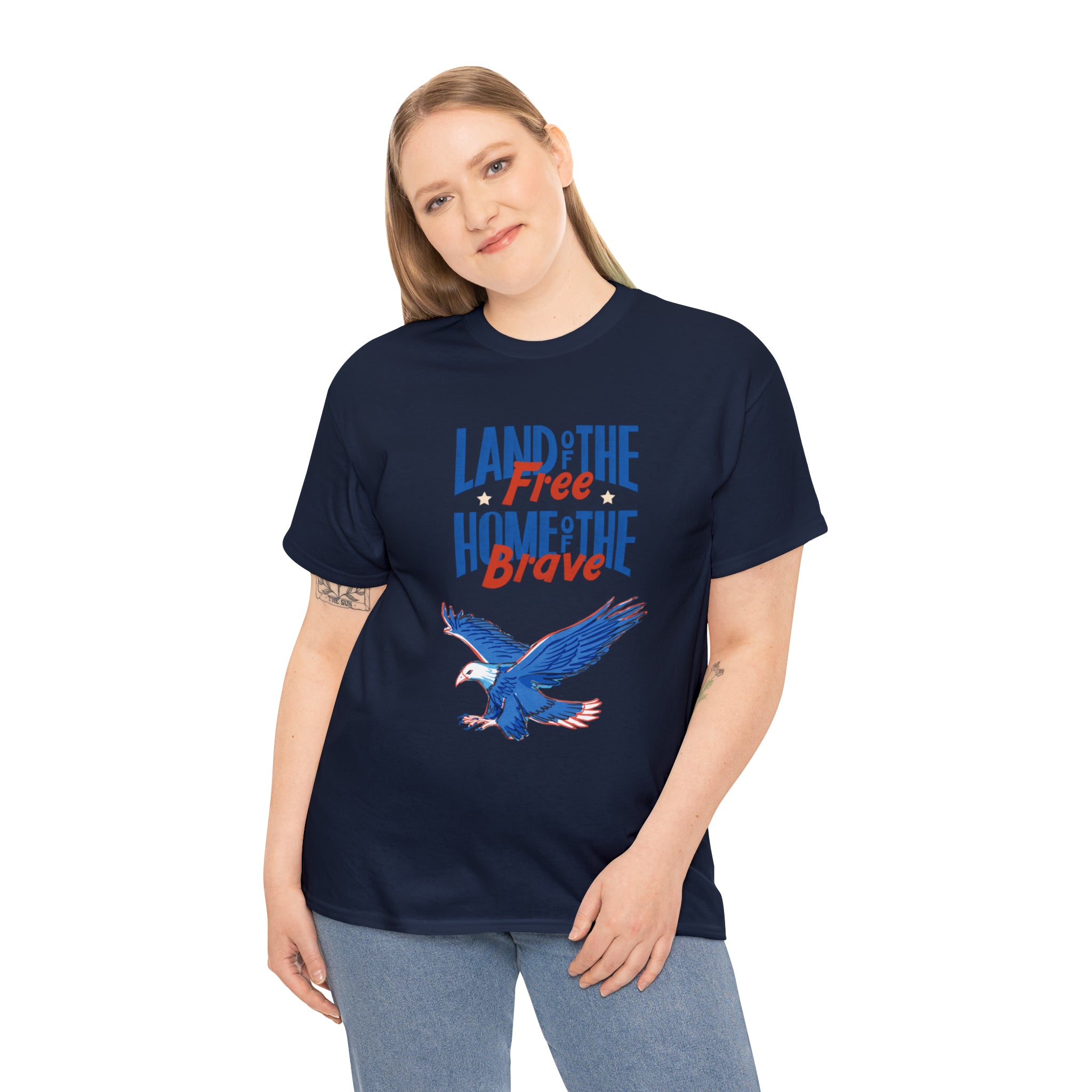 Land Of The Free Home Of The Brave Unisex Heavy Cotton Tee