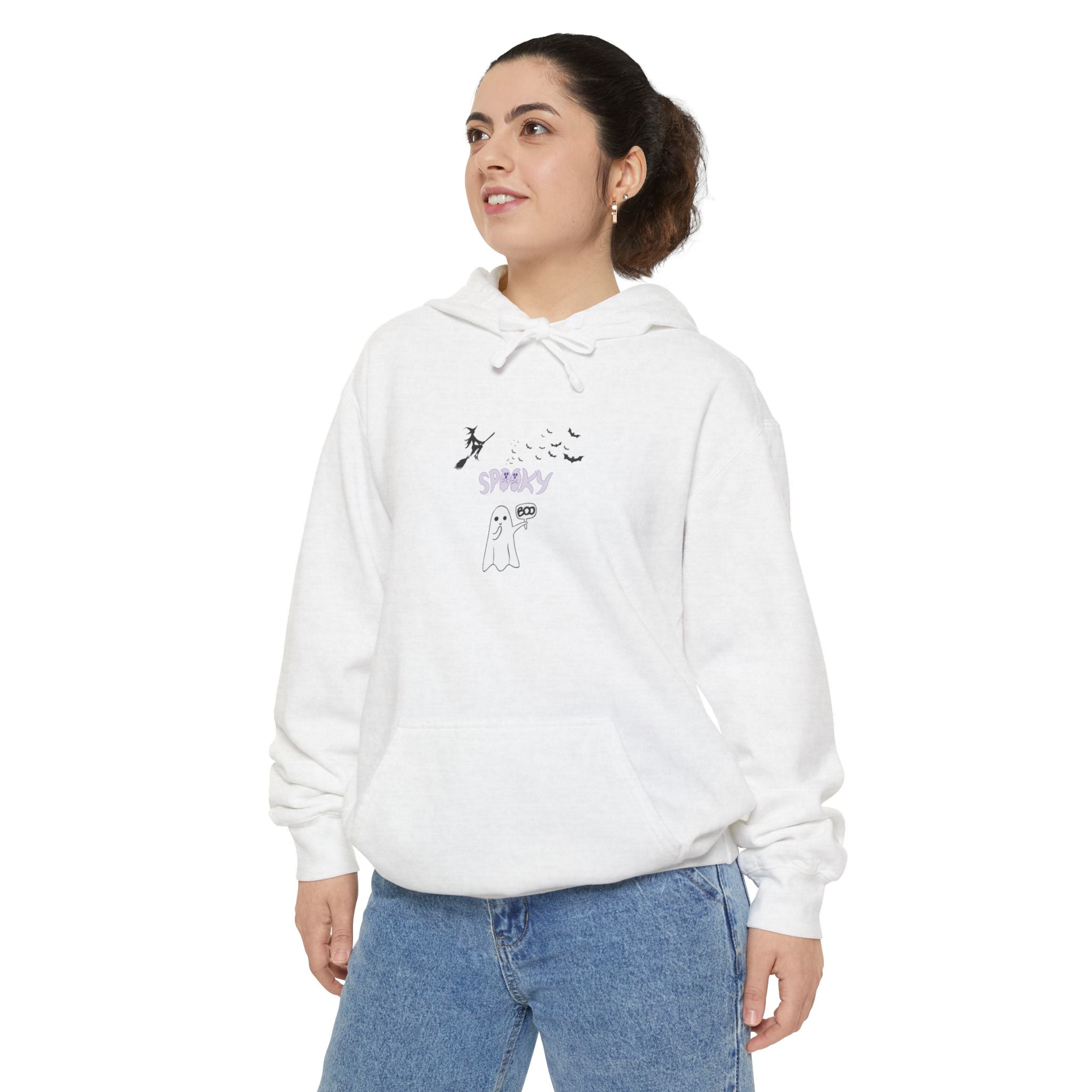 Spooky Boo Unisex Garment-Dyed Hoodie