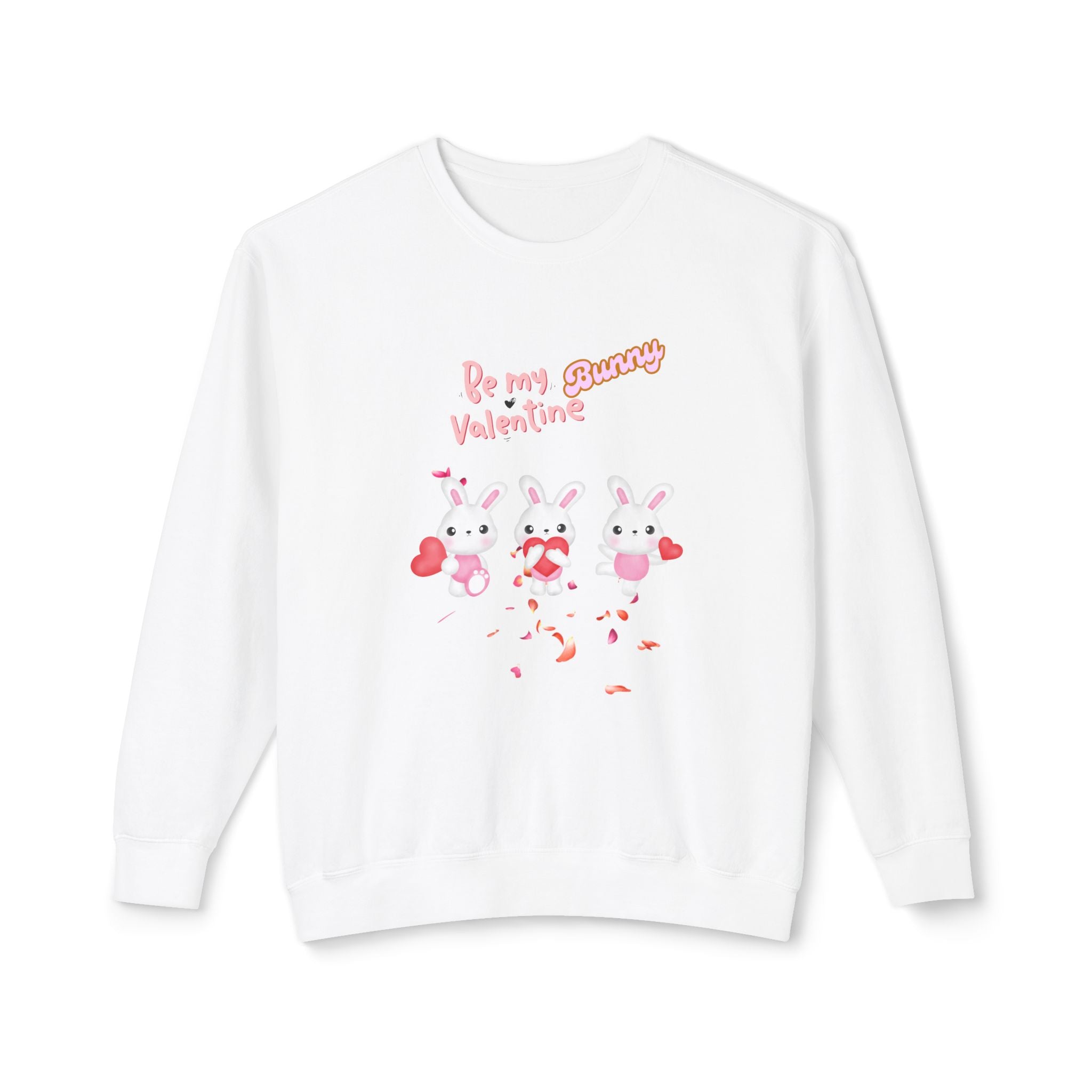 My Bunny Valentine Unisex Lightweight Crewneck Sweatshirt