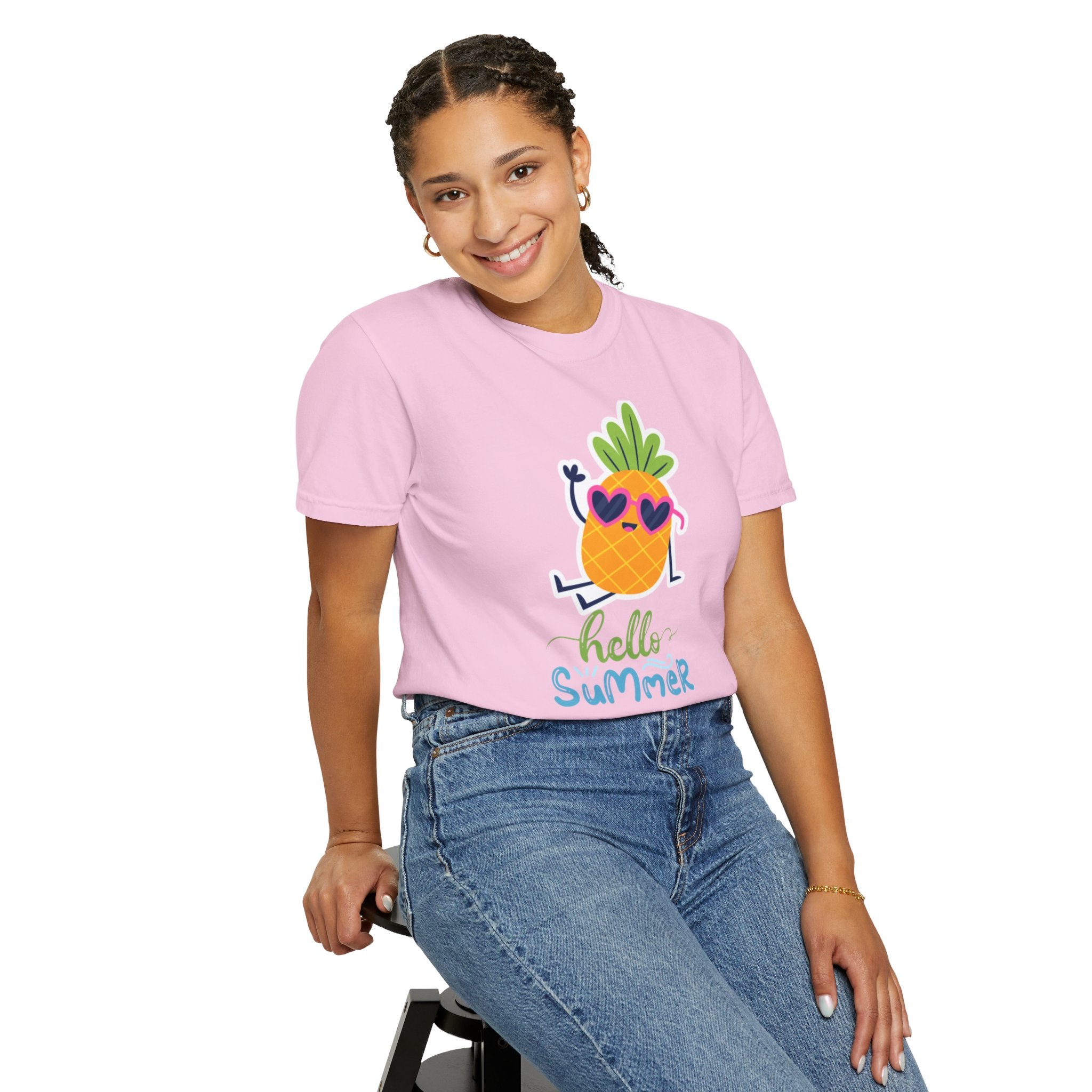 Hello Summer Fun Unisex Garment-Dyed T-shirt