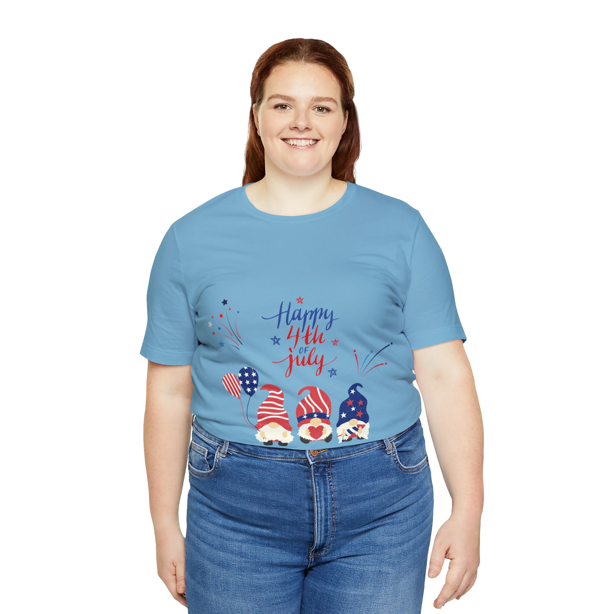 Happy 4th Of July Gnome Unisex Jersey Short Sleeve Tee