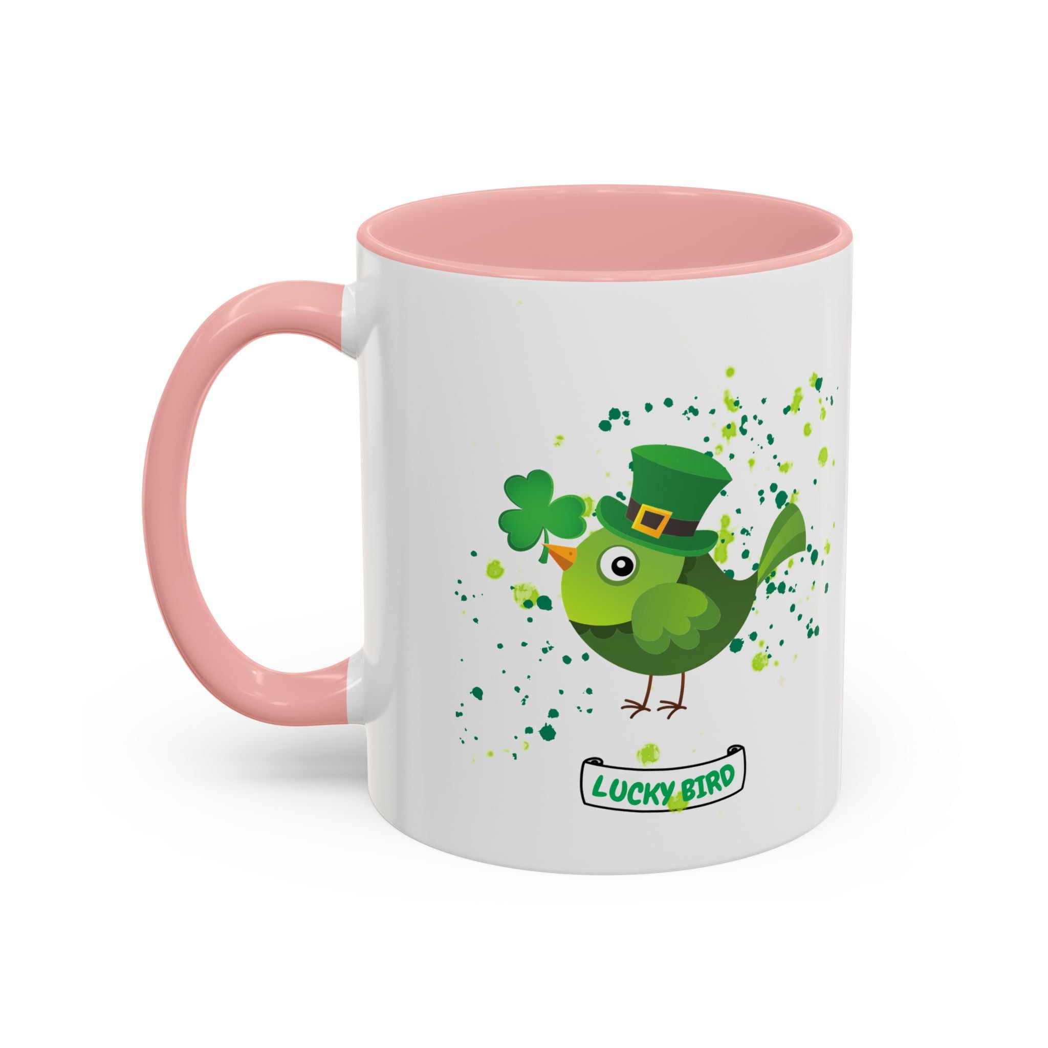 Lucky Bird St. Patrick's Day Coffee Mug - Green Accent 11/15oz