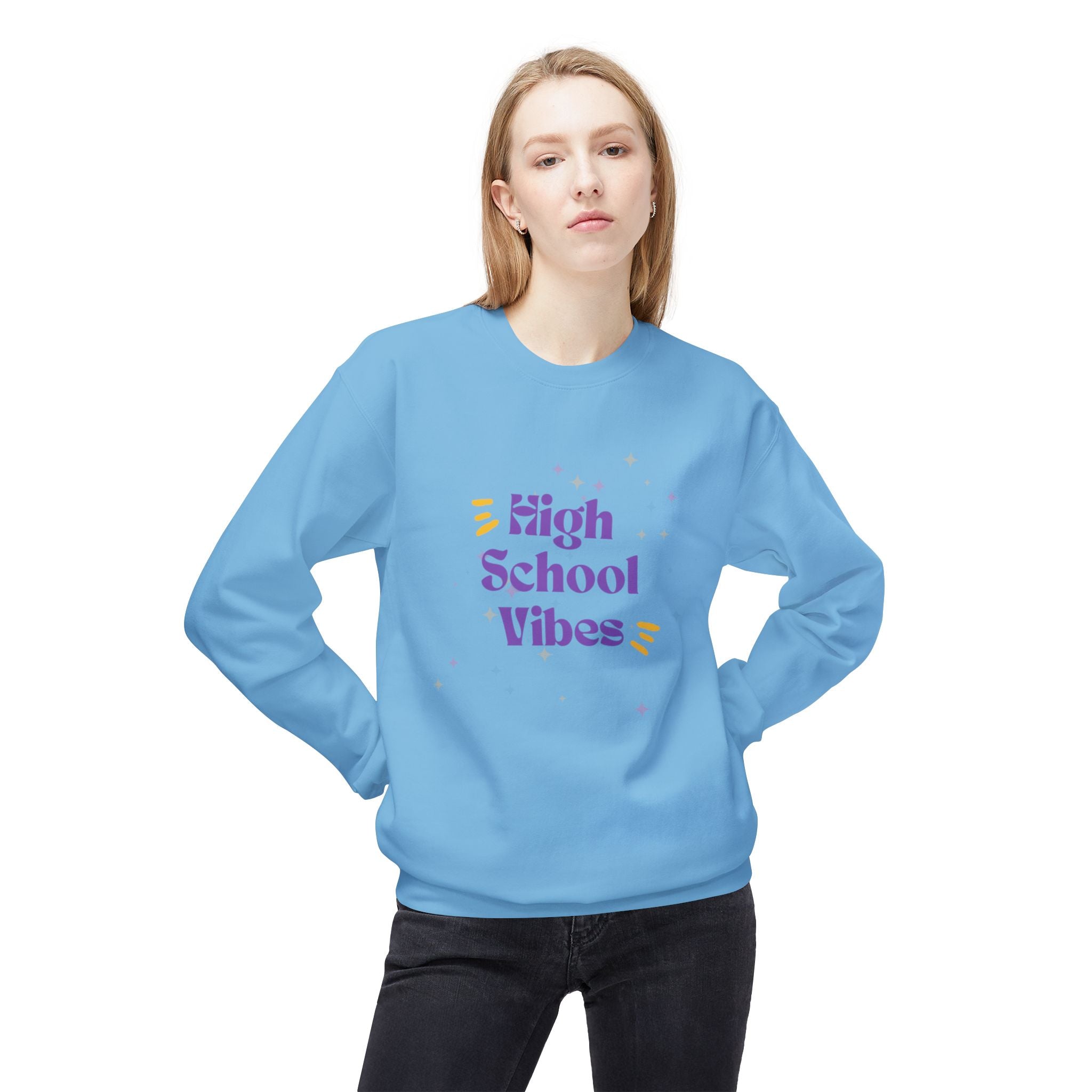 High School Vibes Unisex Midweight Softstyle Fleece Crewneck Sweatshirt