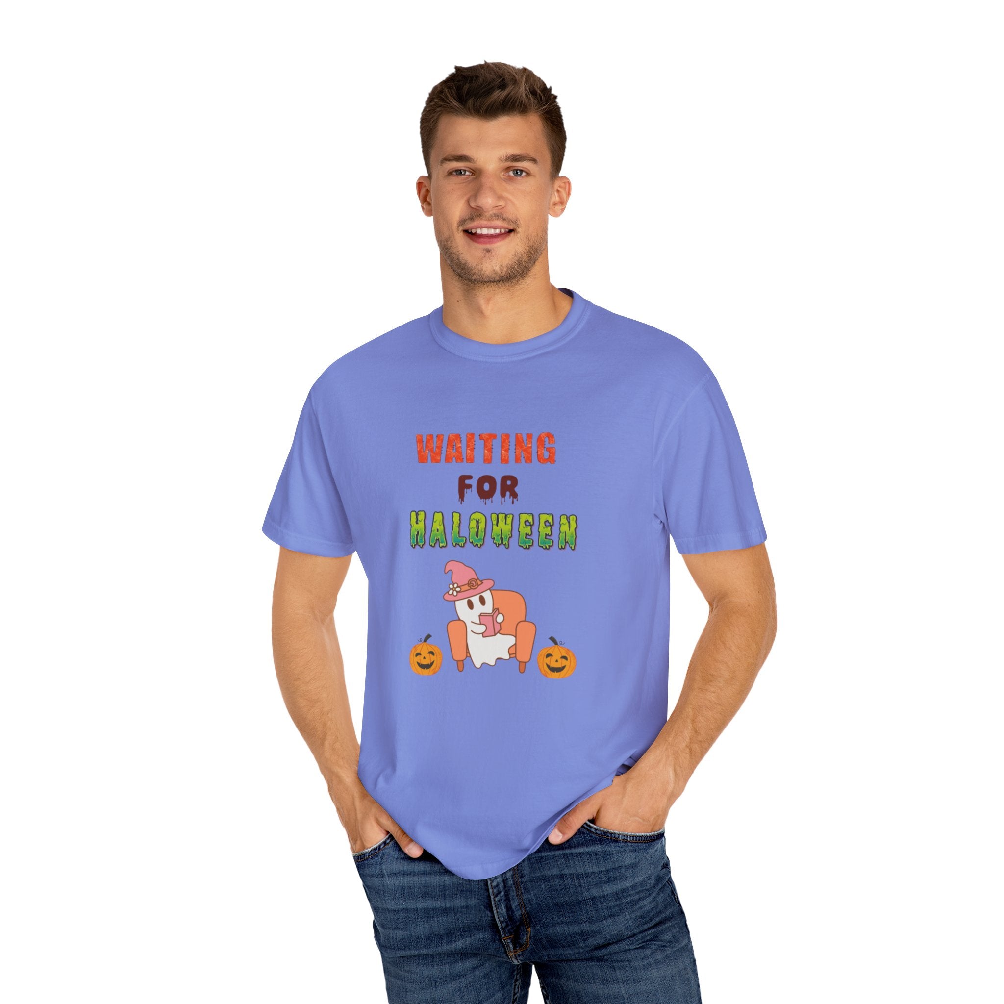 Waiting For Halloween Unisex Garment-Dyed T-shirt