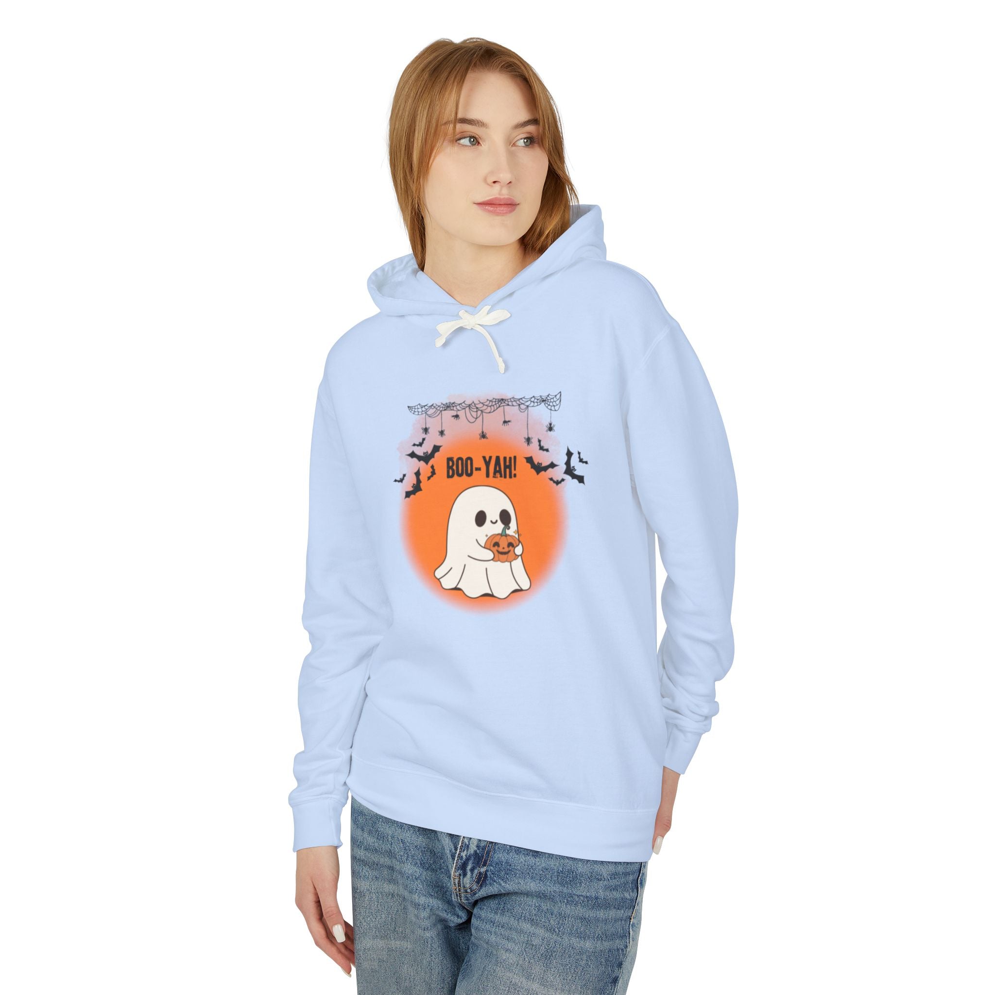 Boo-Yah! Unisex Lightweight Hooded Sweatshirt