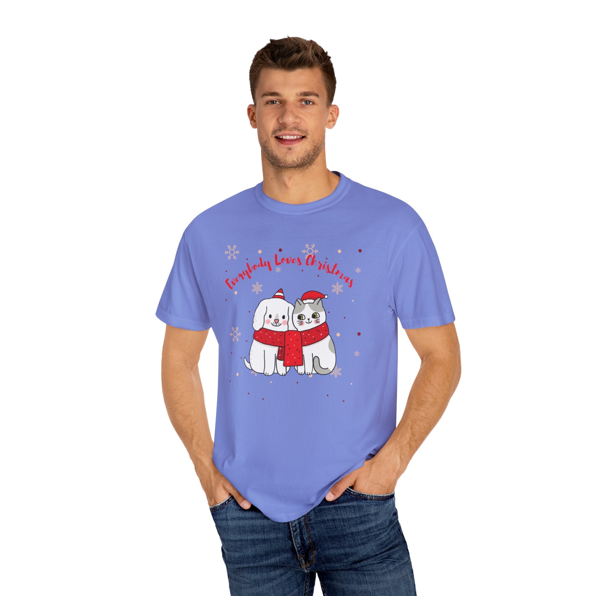 Everybody Loves Christmas Unisex Garment-Dyed T-shirt