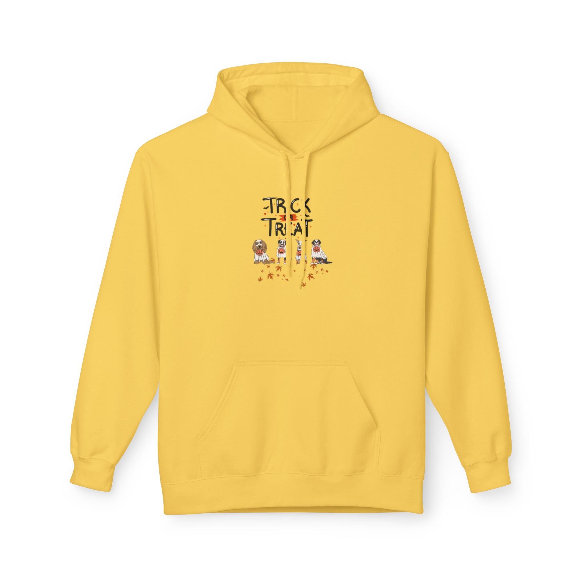 Pooch Trick or Treat Unisex Midweight Softstyle Fleece Hoodie