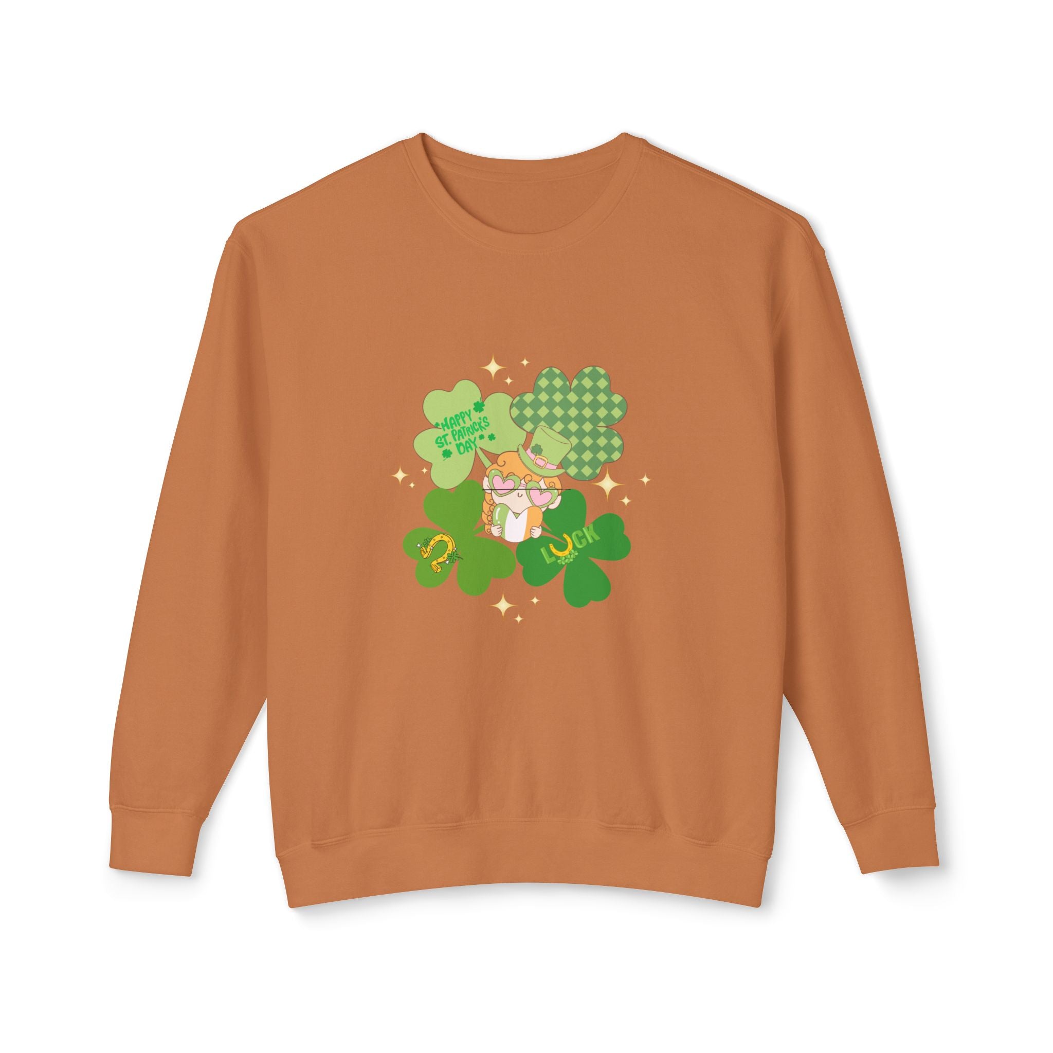 Retro St. Paddy's Day Lightweight Crewneck Sweatshirt