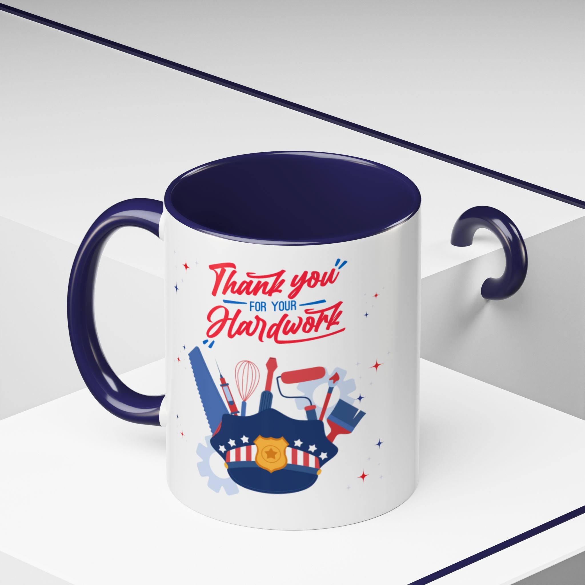 Thank You For Your Hard Work Accent Coffee Mug (11, 15oz)