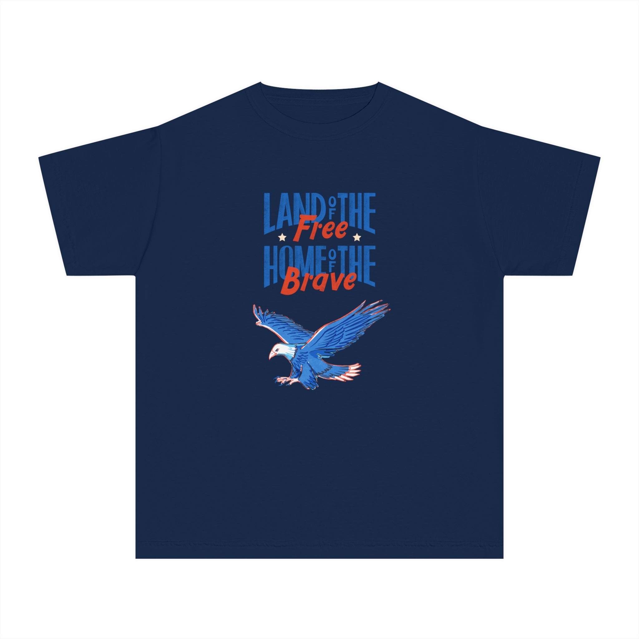 Land Of The Free Home Of The Brave Youth Midweight Tee
