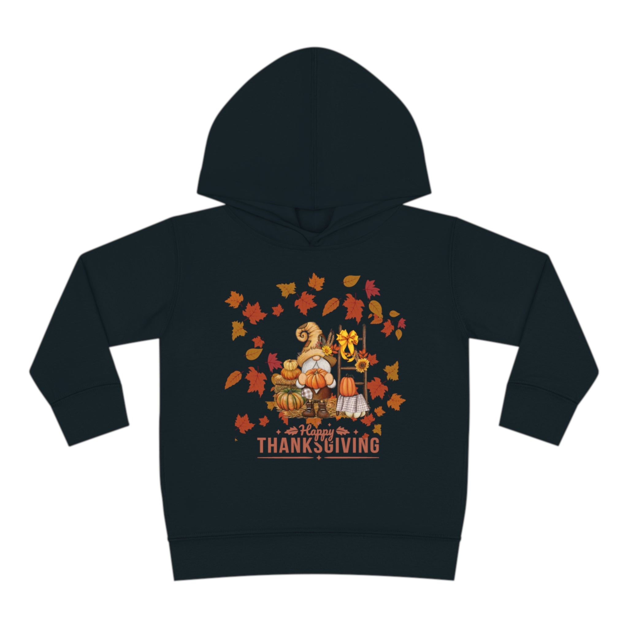 Gnome Happy Thanksgiving Toddler Pullover Fleece Hoodie