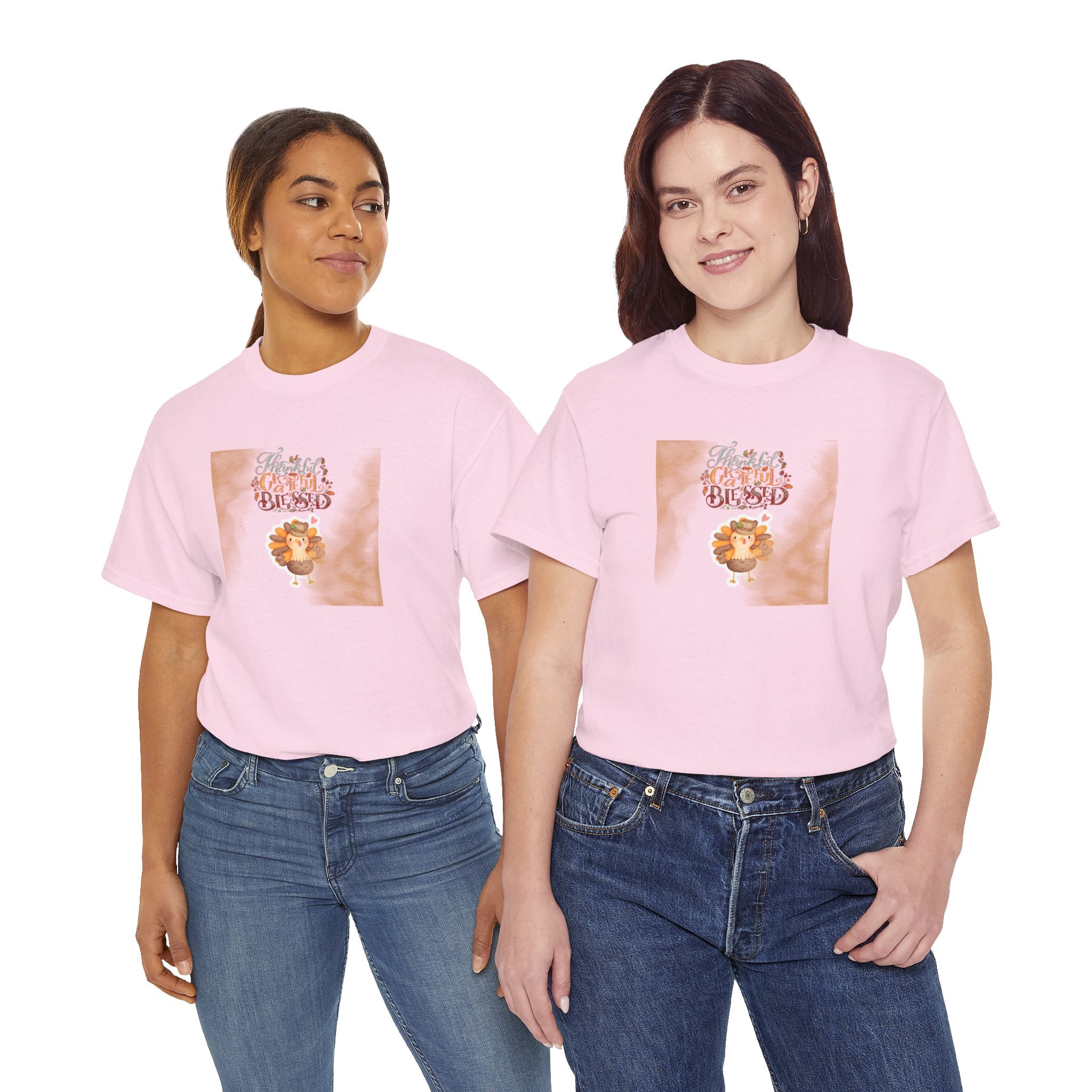 Thankful Grateful Blessed Unisex Heavy Cotton Tee