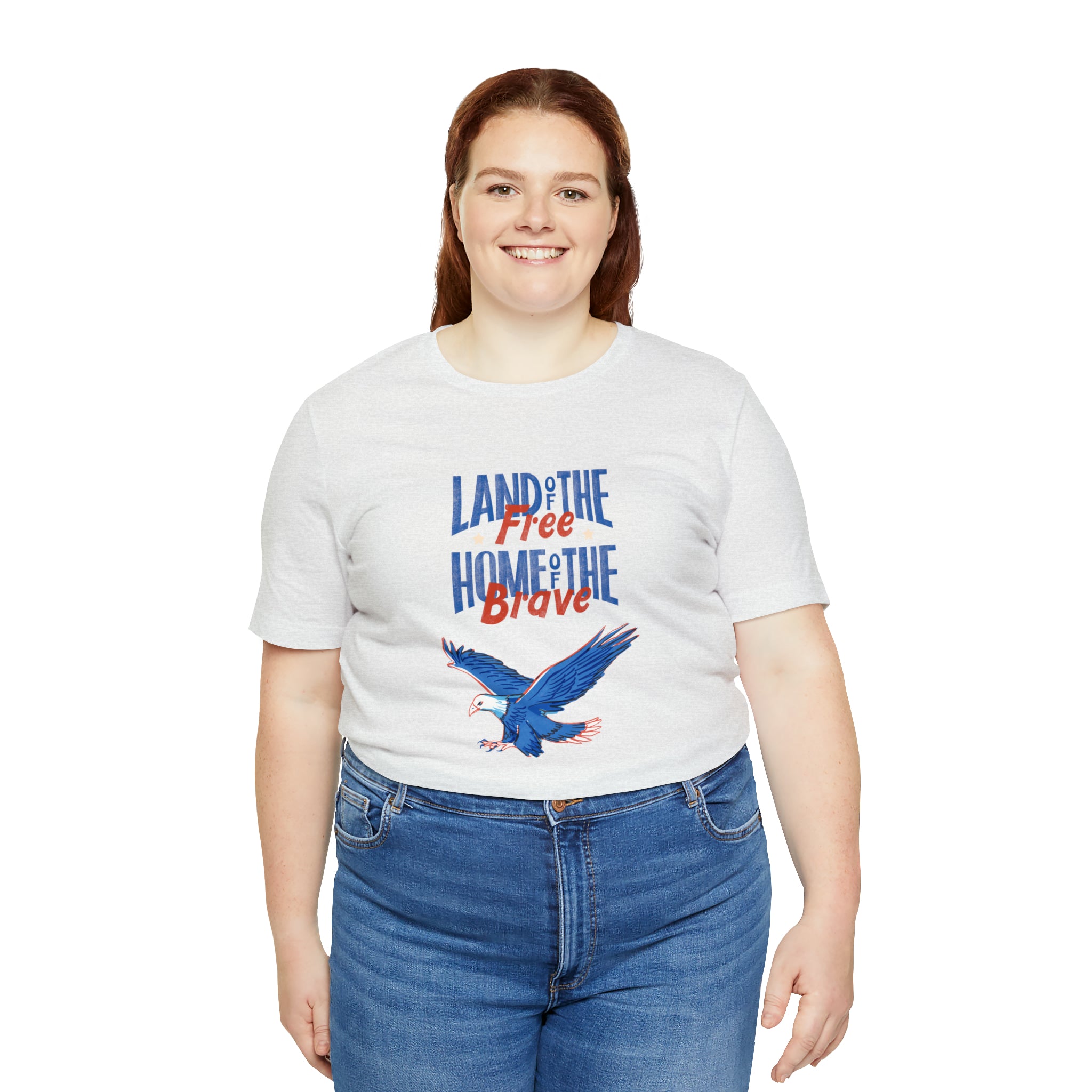 Land Of The Free Home Of The Brave Unisex Jersey Short Sleeve Tee
