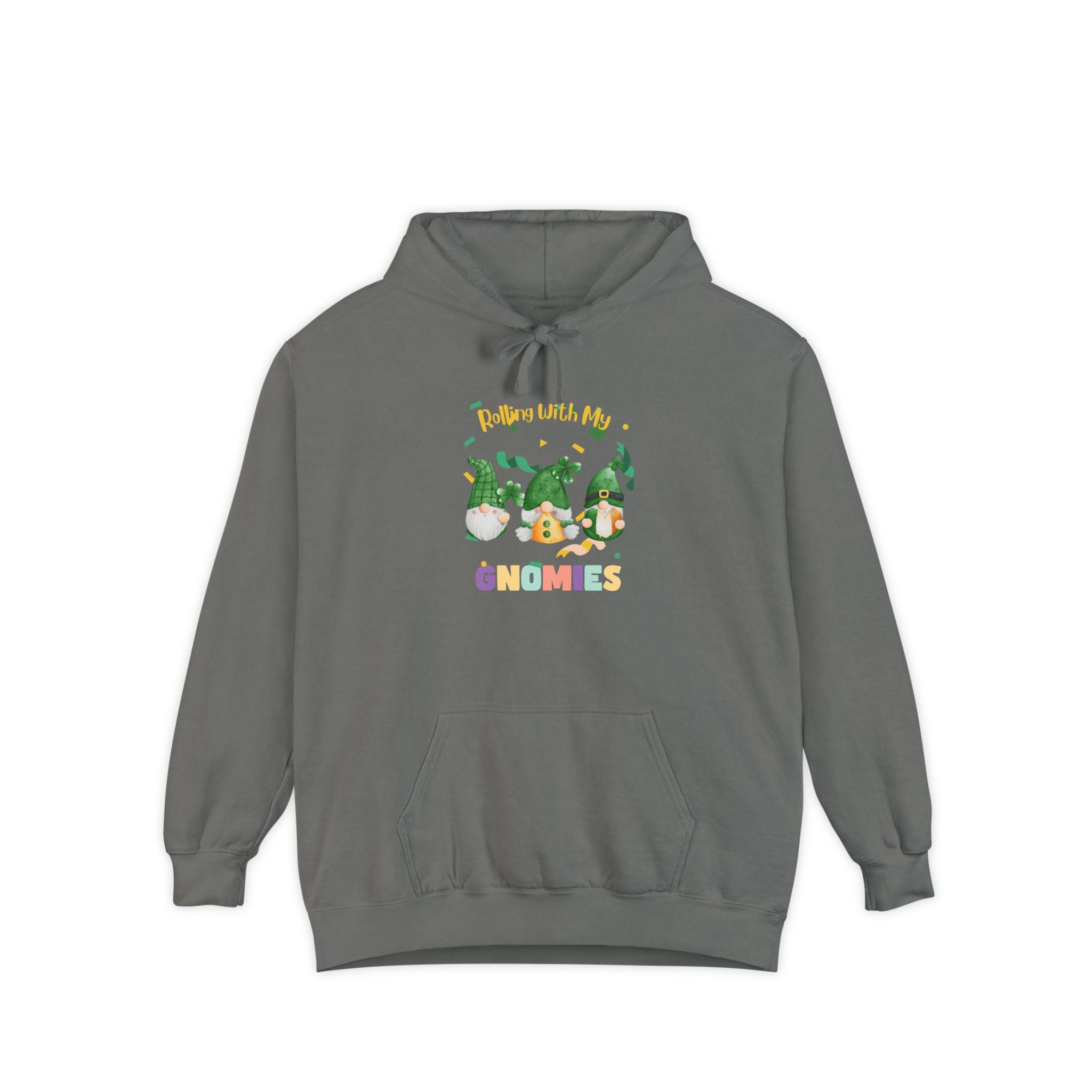Rolling With My Gnomies Unisex Garment-Dyed Hoodie