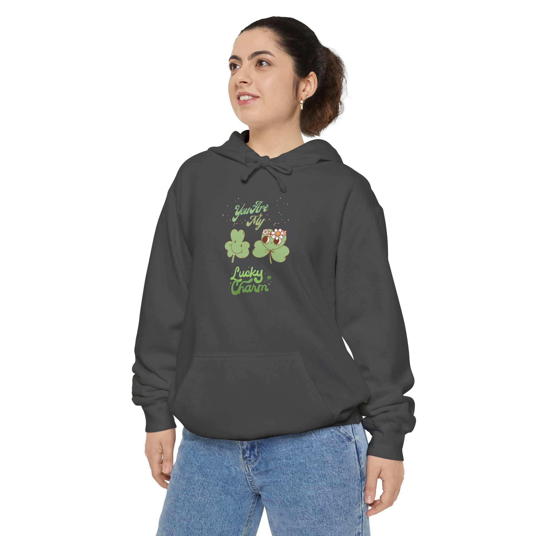 You're My Lucky Charm Unisex Garment-Dyed Hoodie for St. Patrick's Day
