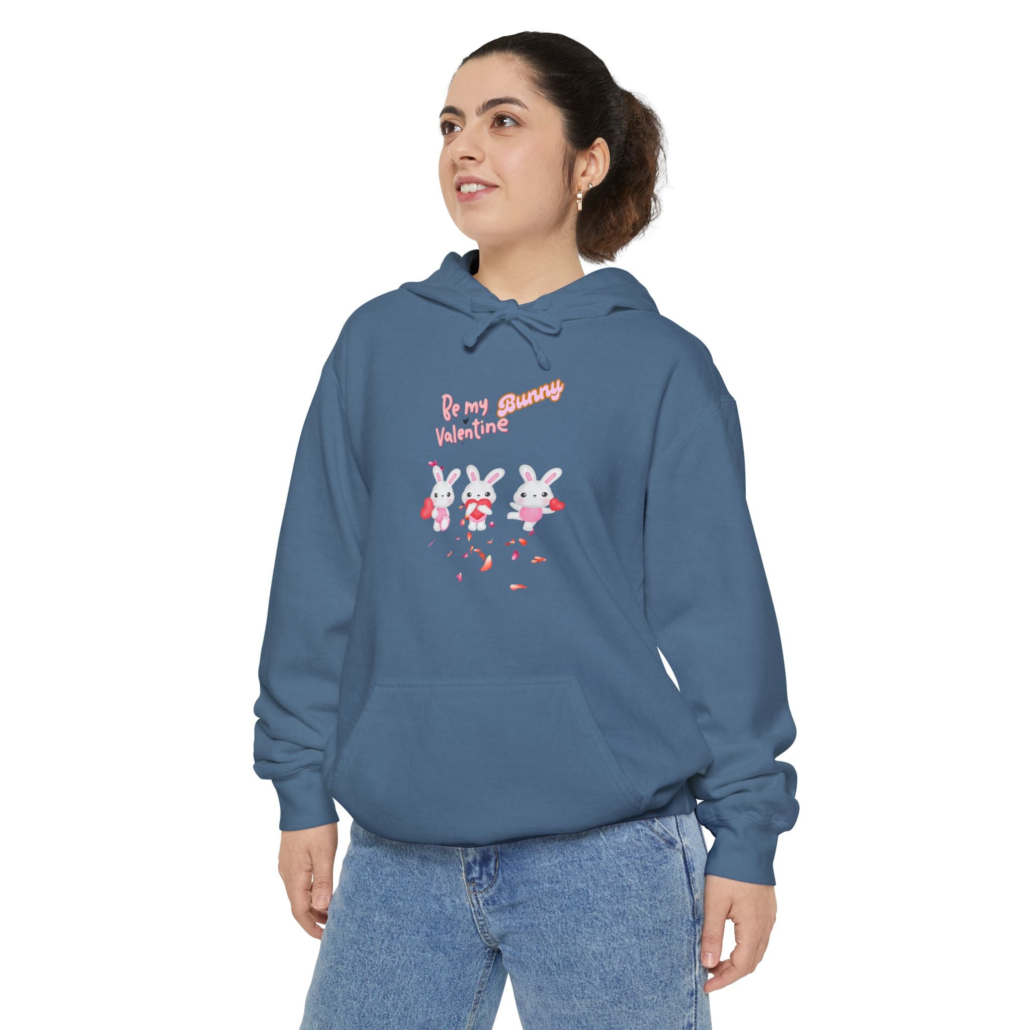 My Bunny Valentine Unisex Garment-Dyed Hoodie