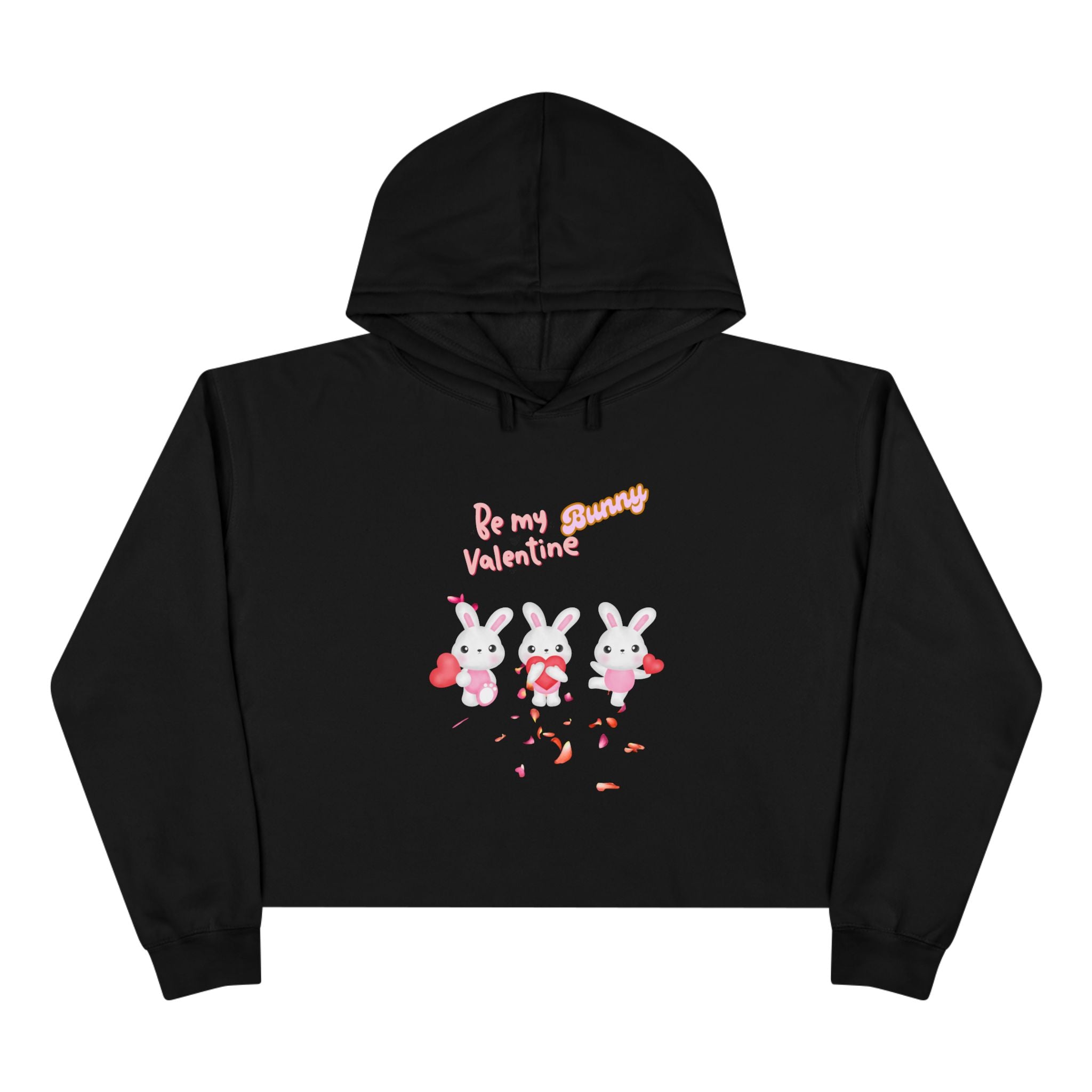 My Bunny Valentine Crop Hoodie