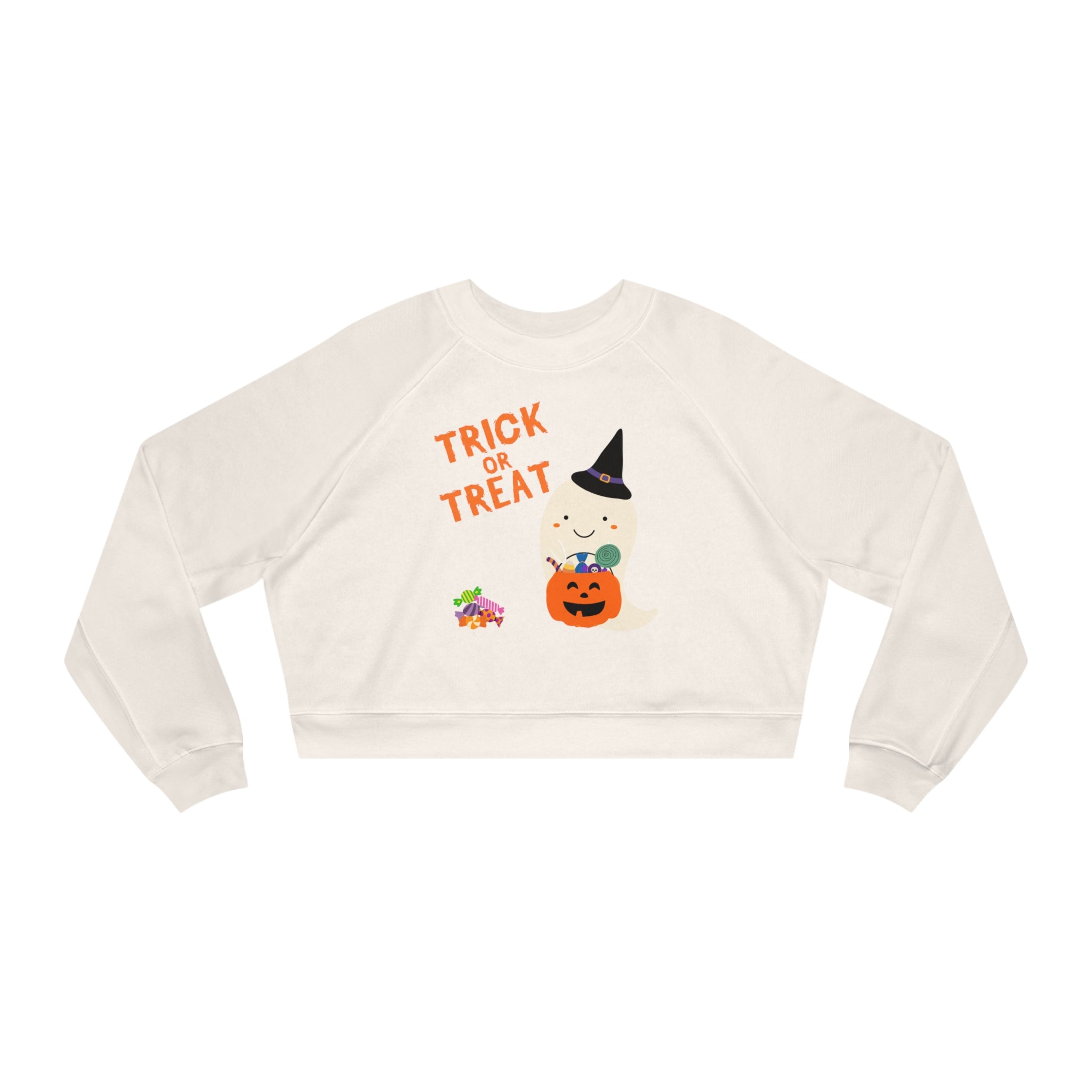 Trick or Treat Women's Cropped Fleece Pullover