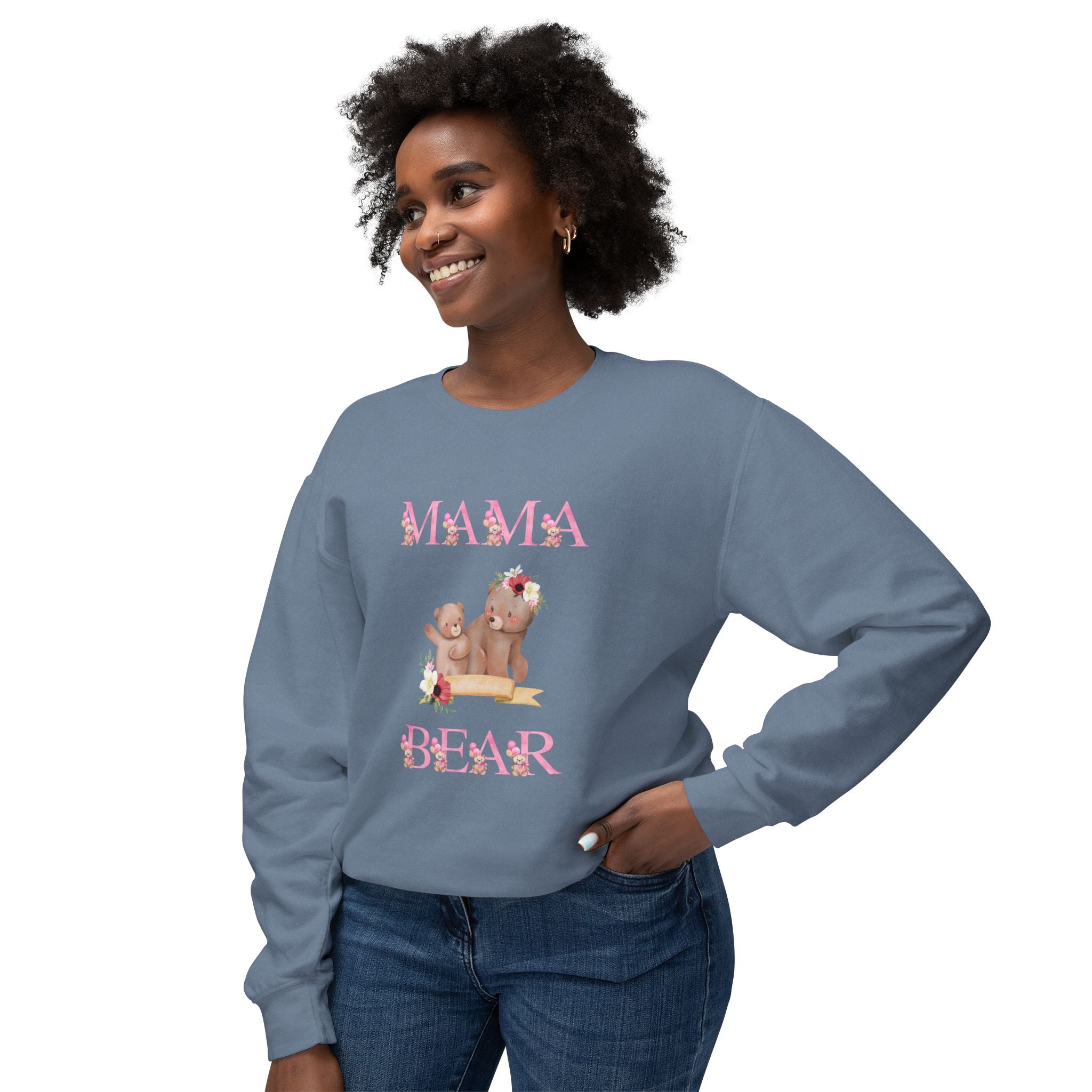 Mama Bear Unisex Lightweight Crewneck Sweatshirt