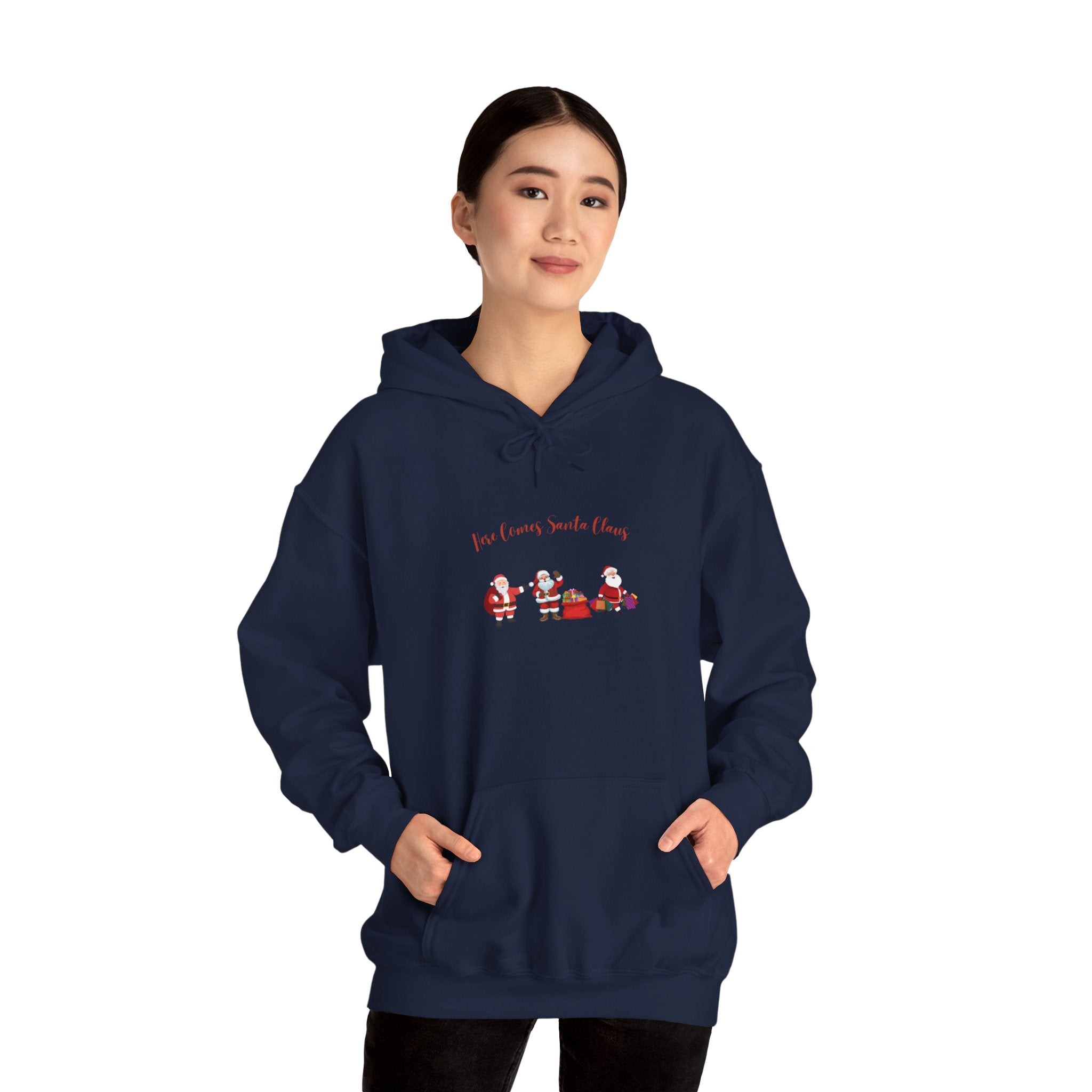 Here Comes Santa Claus Unisex Heavy Blend™ Hooded Sweatshirt