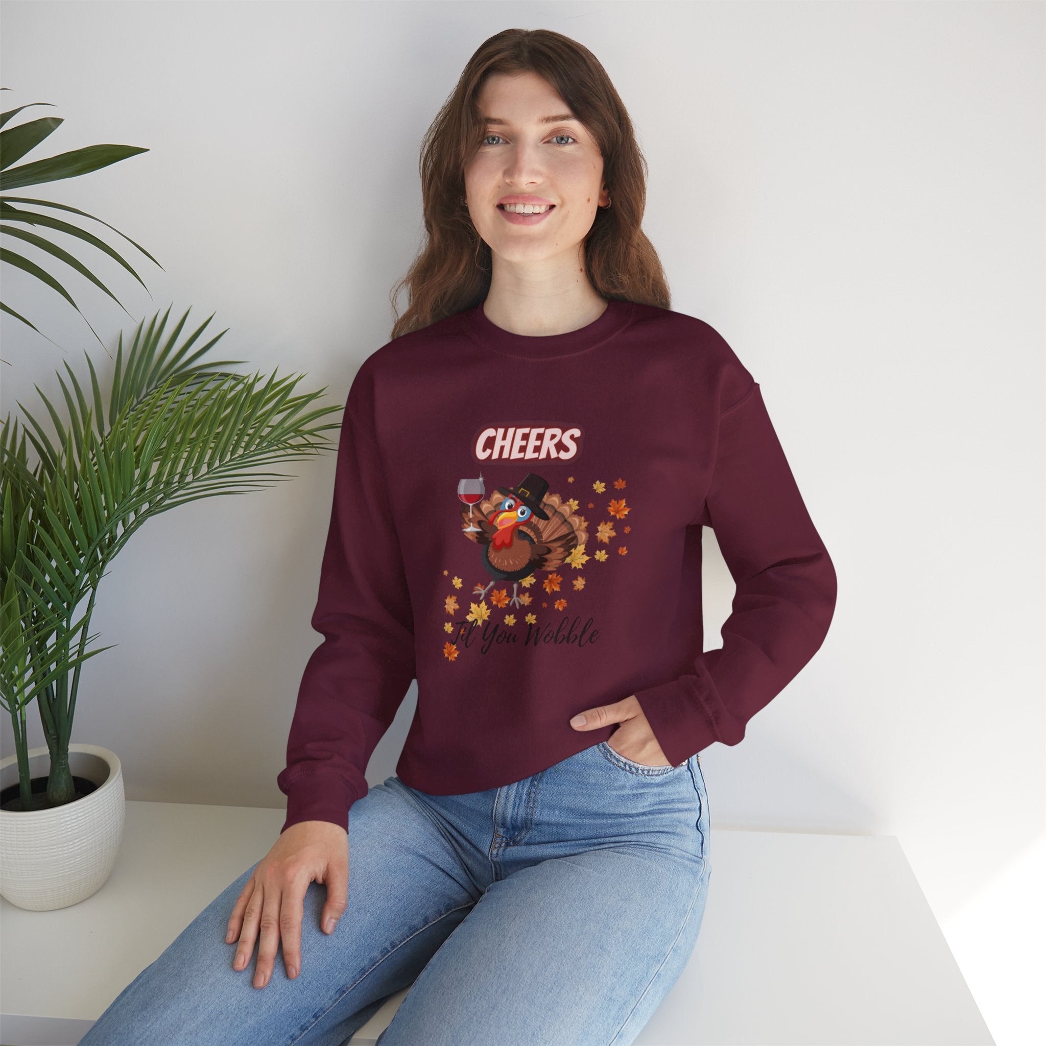Cheers Til You Wobble Unisex Heavy Blend™ Crewneck Sweatshirt