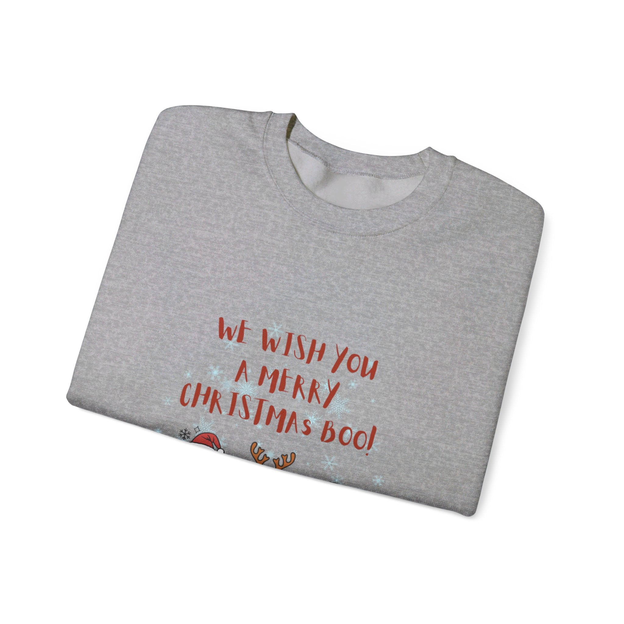 We Wish You A Merry Christmas Boo Unisex Heavy Blend™ Crewneck Sweatshirt
