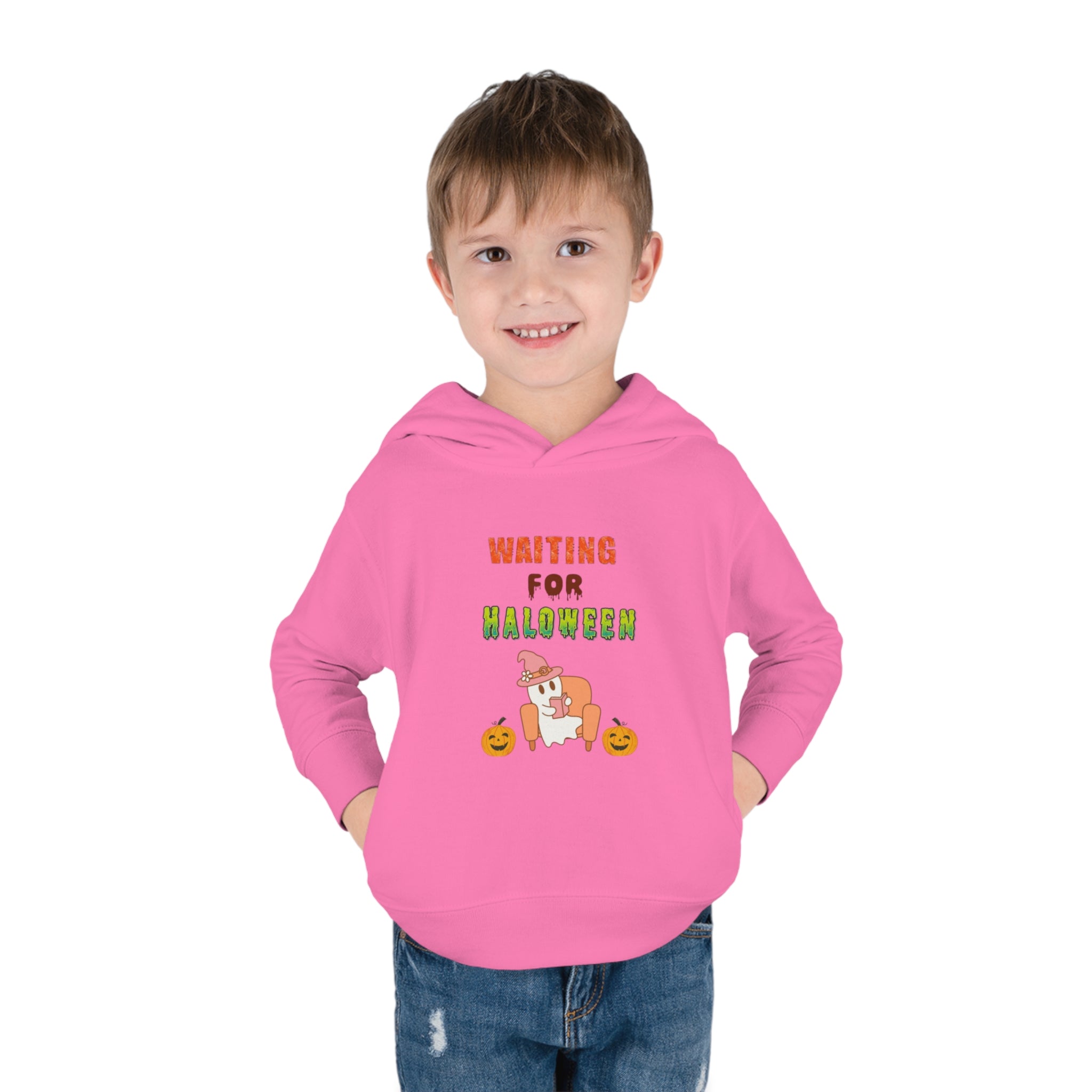 Waiting For Halloween Toddler Pullover Fleece Hoodie