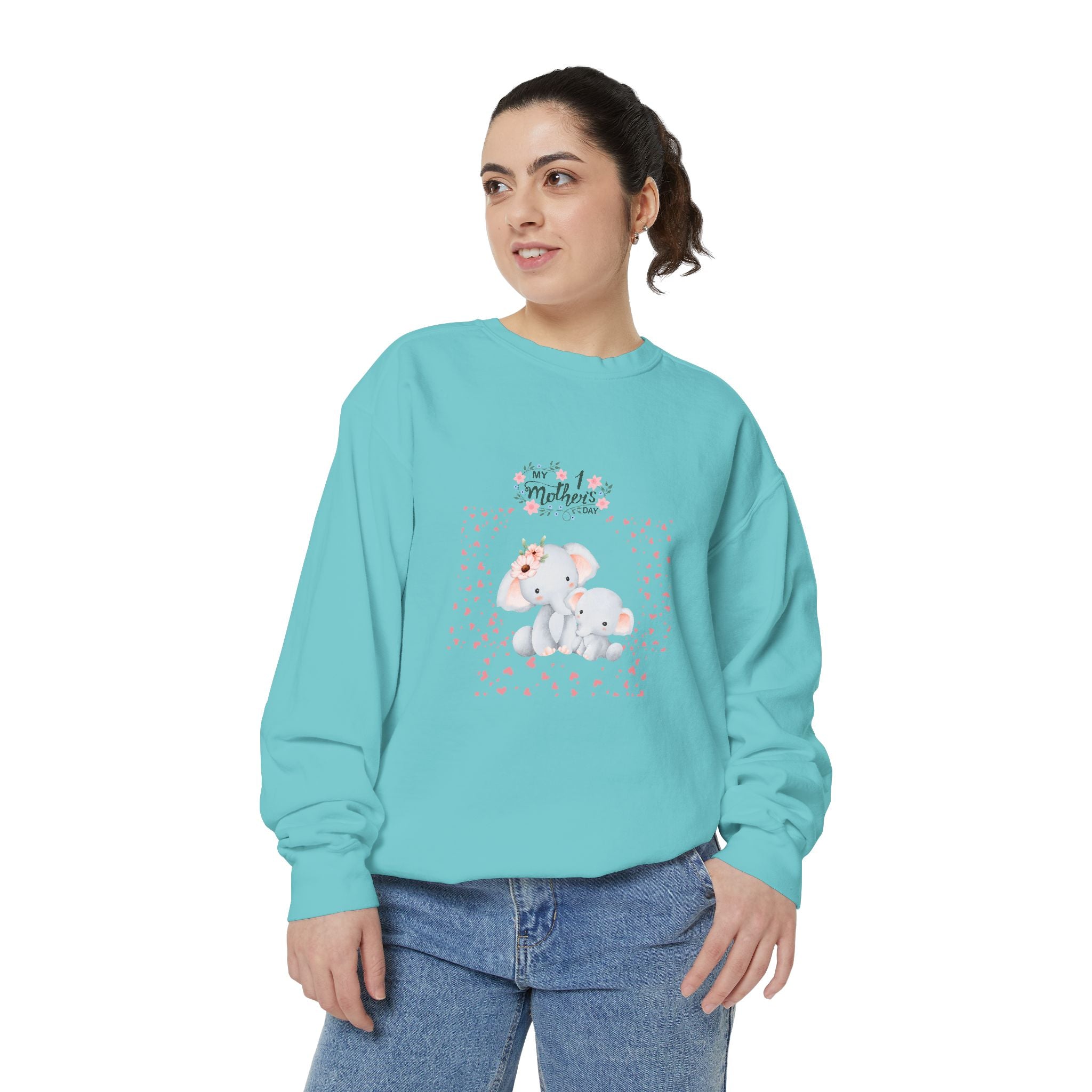 My 1st Mother's Day Sweatshirt Unisex Garment-Dyed