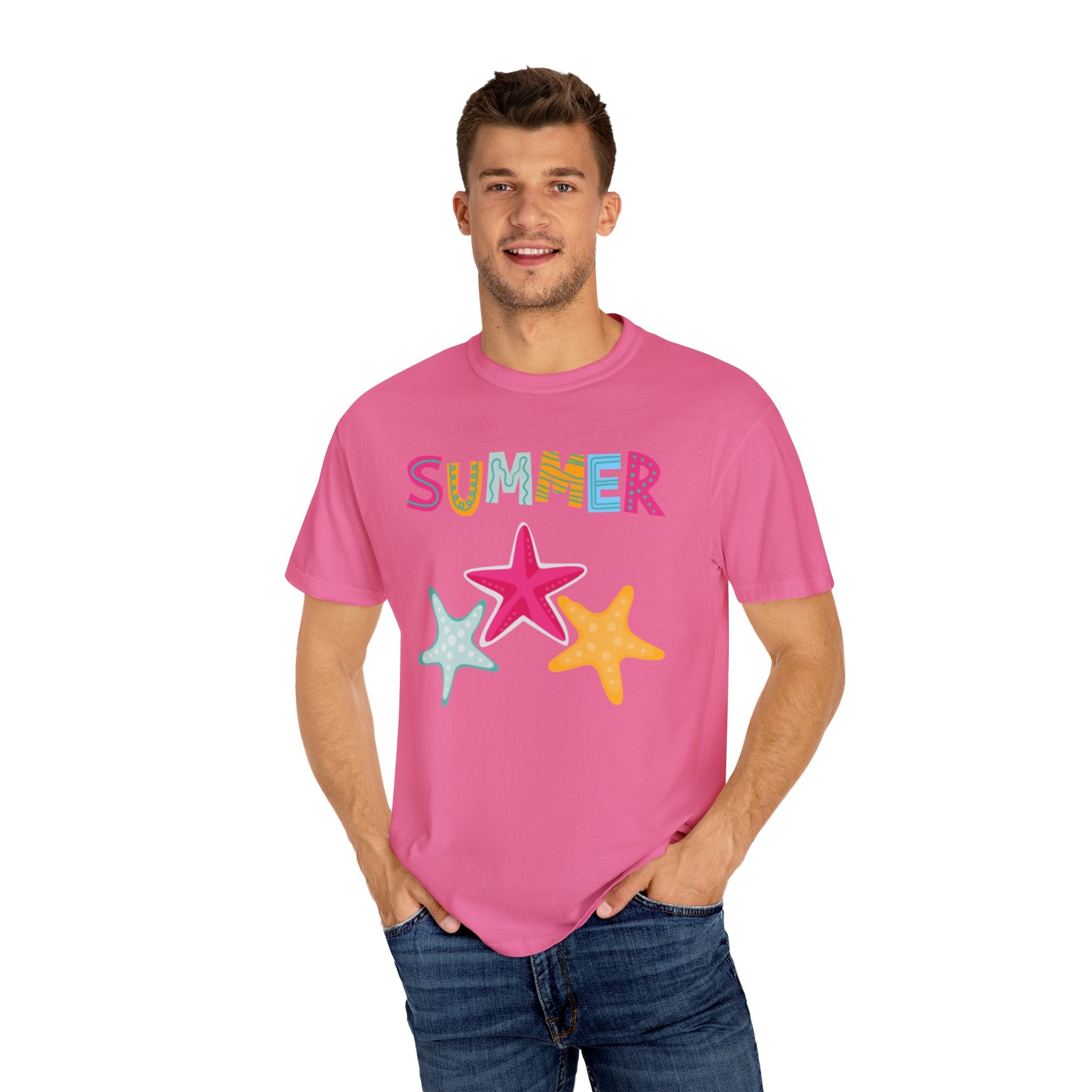 Summer Starfish Unisex Garment-Dyed T-shirt