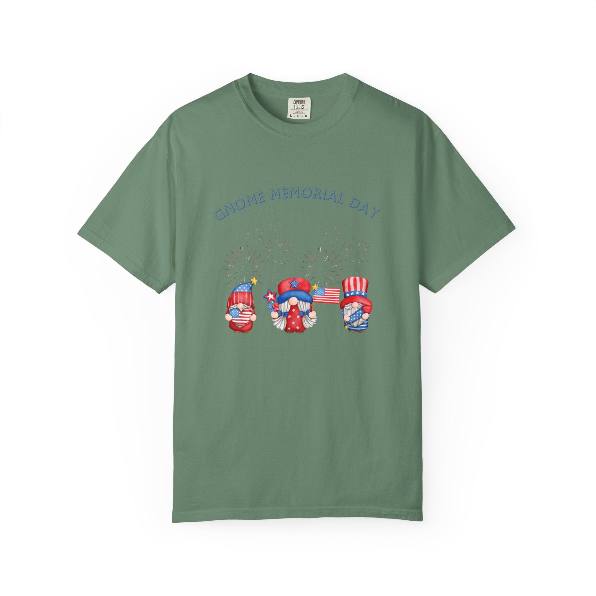 Gnome Memorial Day Unisex Garment-Dyed T-Shirt