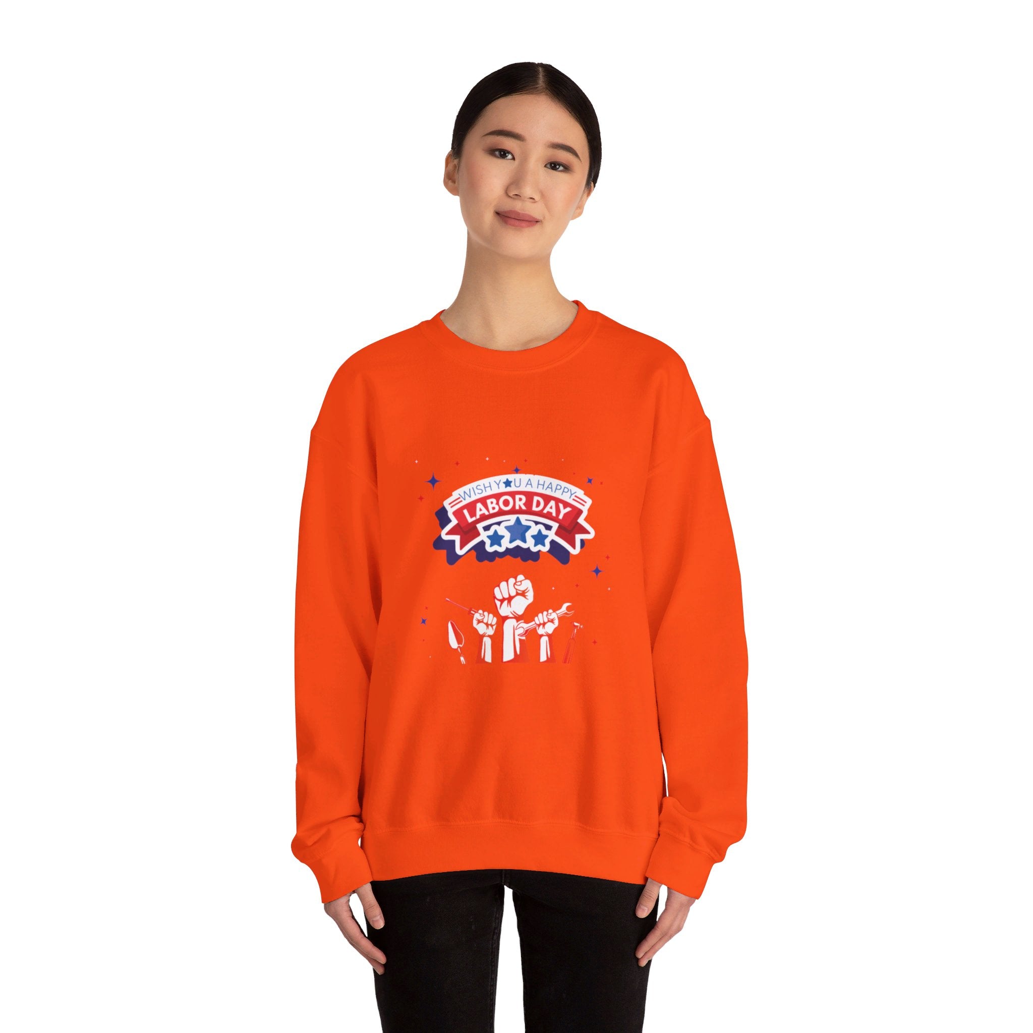 Wish U A Happy Labor Day Unisex Heavy Blend™ Crewneck Sweatshirt