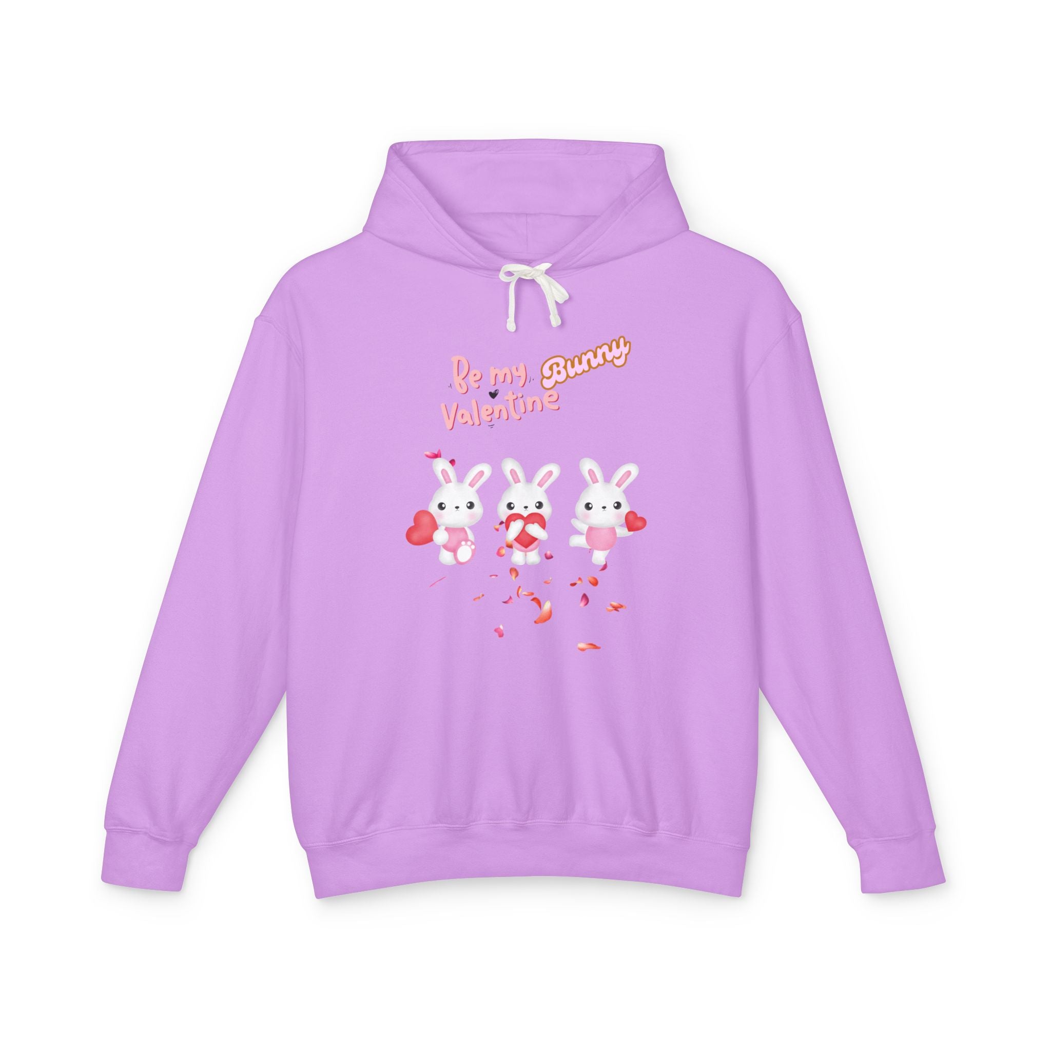 My Bunny Valentine Unisex Lightweight Hooded Sweatshirt