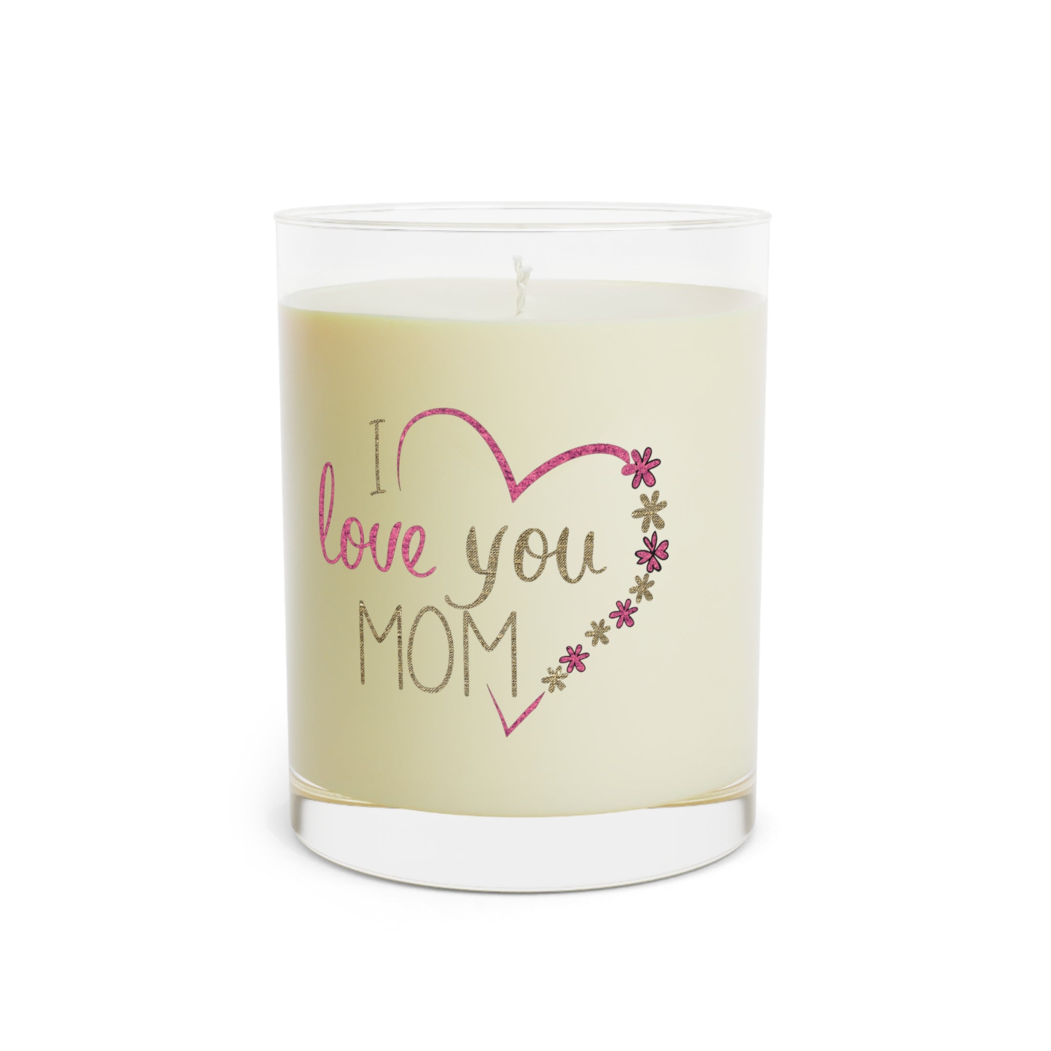 Mom, Happy Mother's Day Scented Candle - Full Glass, 11oz