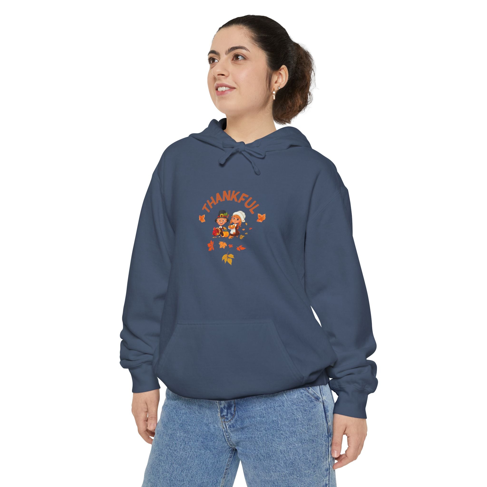 Pilgrims Turkey Day Unisex Garment-Dyed Hoodie