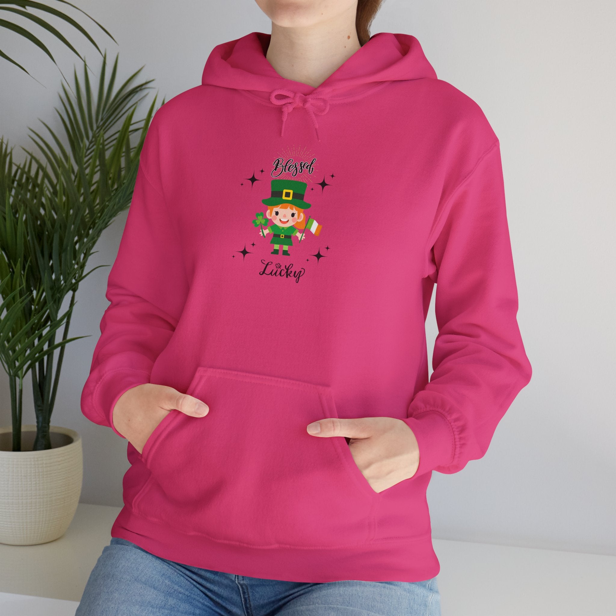 Blessed & Lucky Lucky  Unisex Hoodie - St. Patrick's Day Sweatshirt
