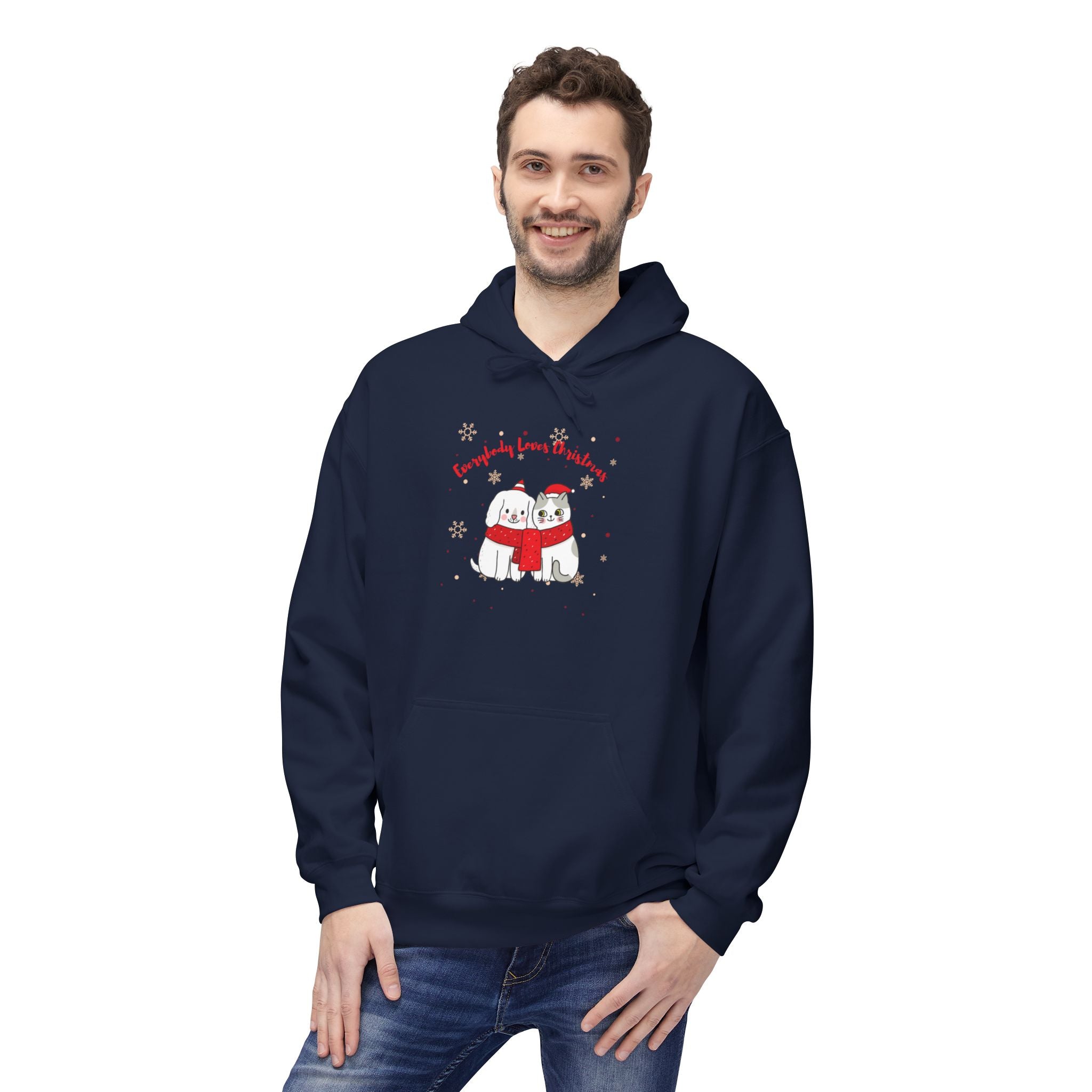 Everybody Loves Christmas Unisex Midweight Softstyle Fleece Hoodie