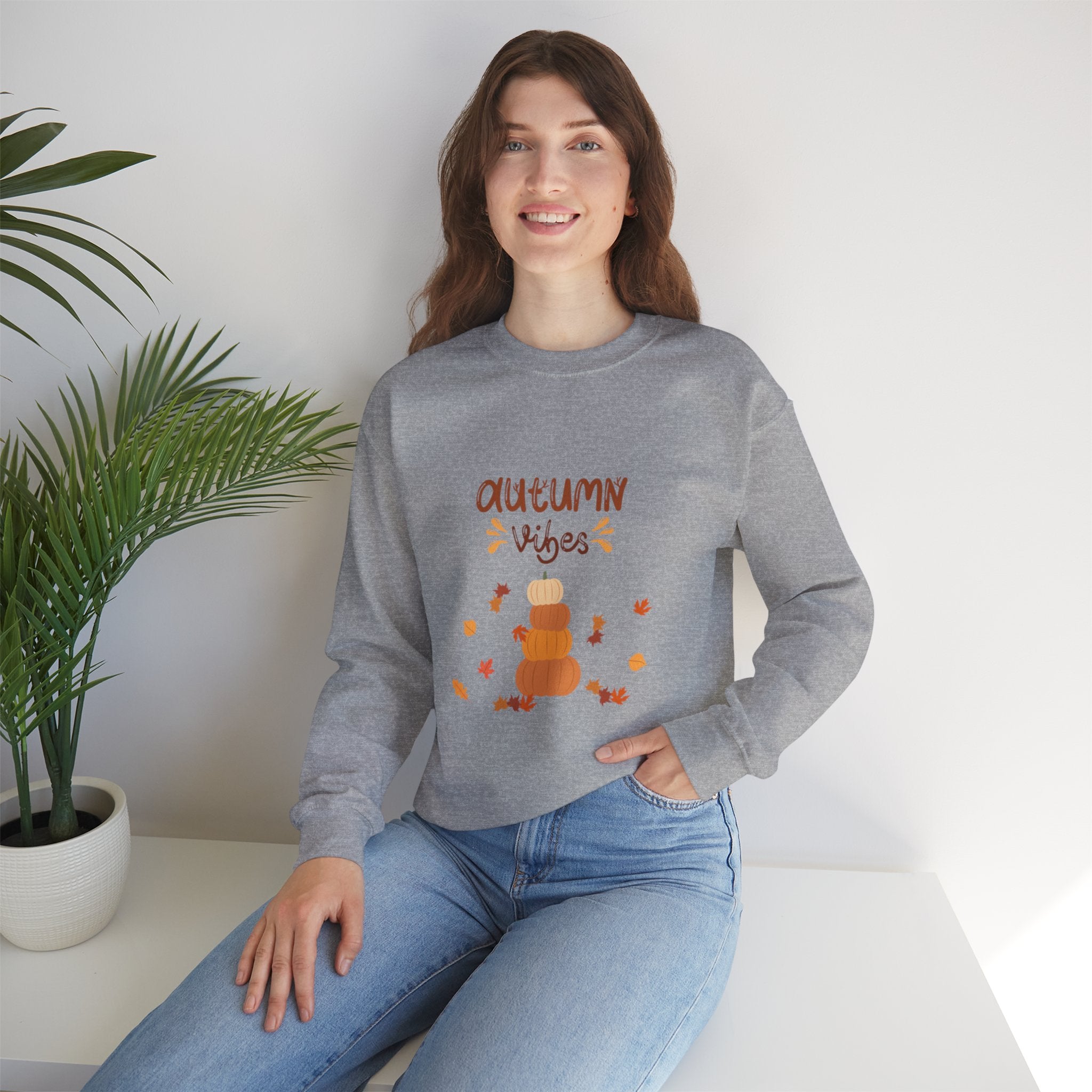 Autumn Vibes Unisex Heavy Blend™ Crewneck Sweatshirt