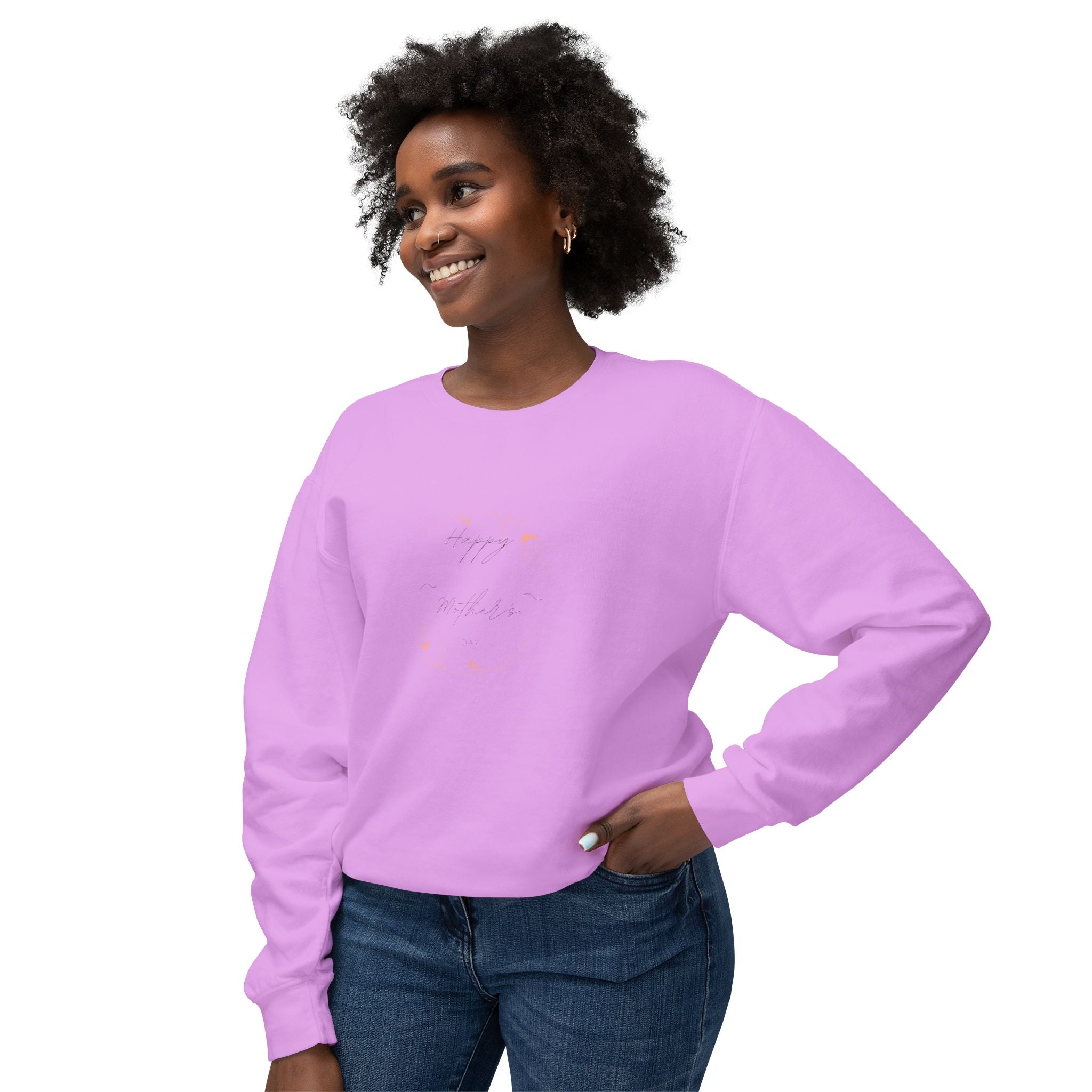 Happy Mom's Day Unisex Lightweight Crewneck Sweatshirt