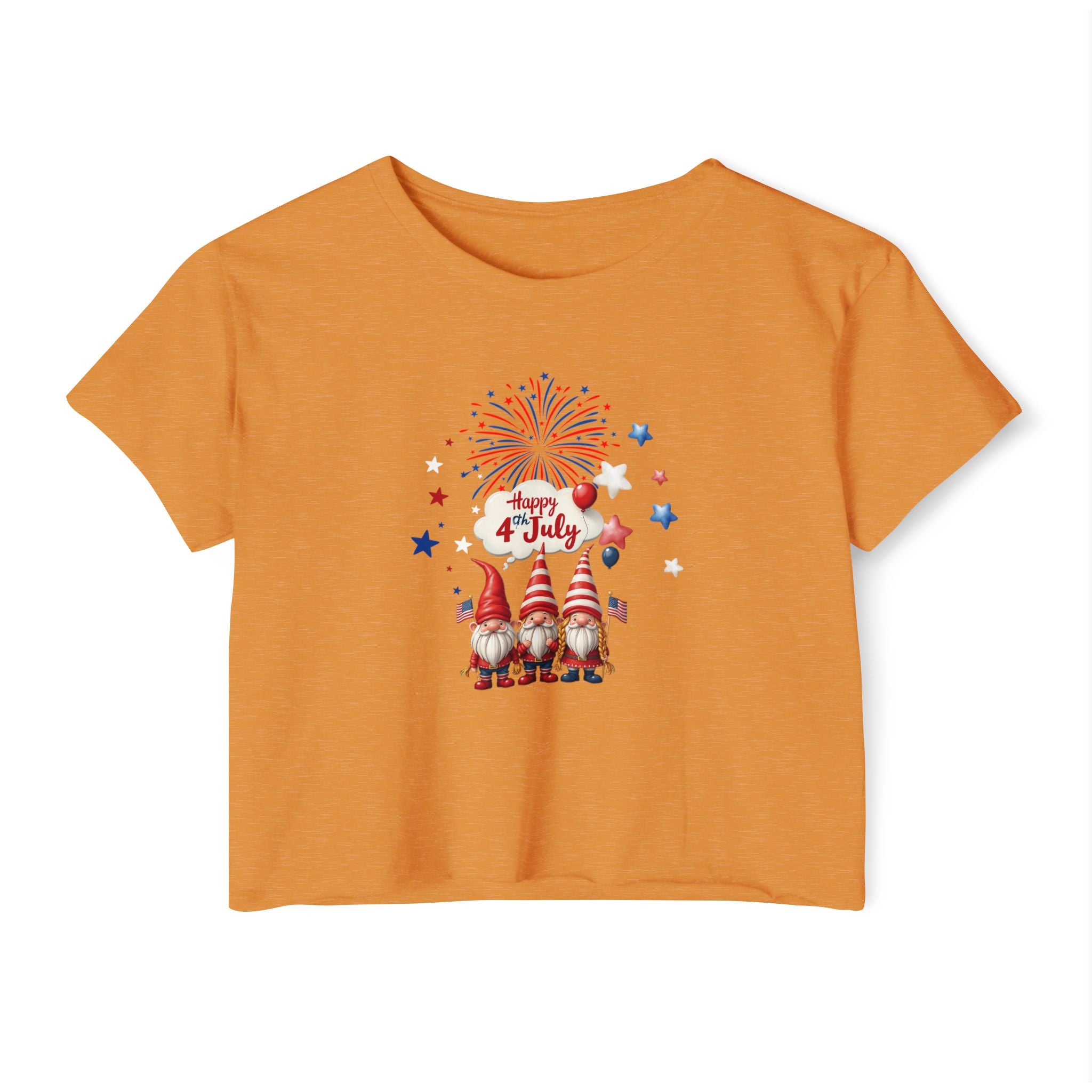 Gnome July 4th  Crop Top