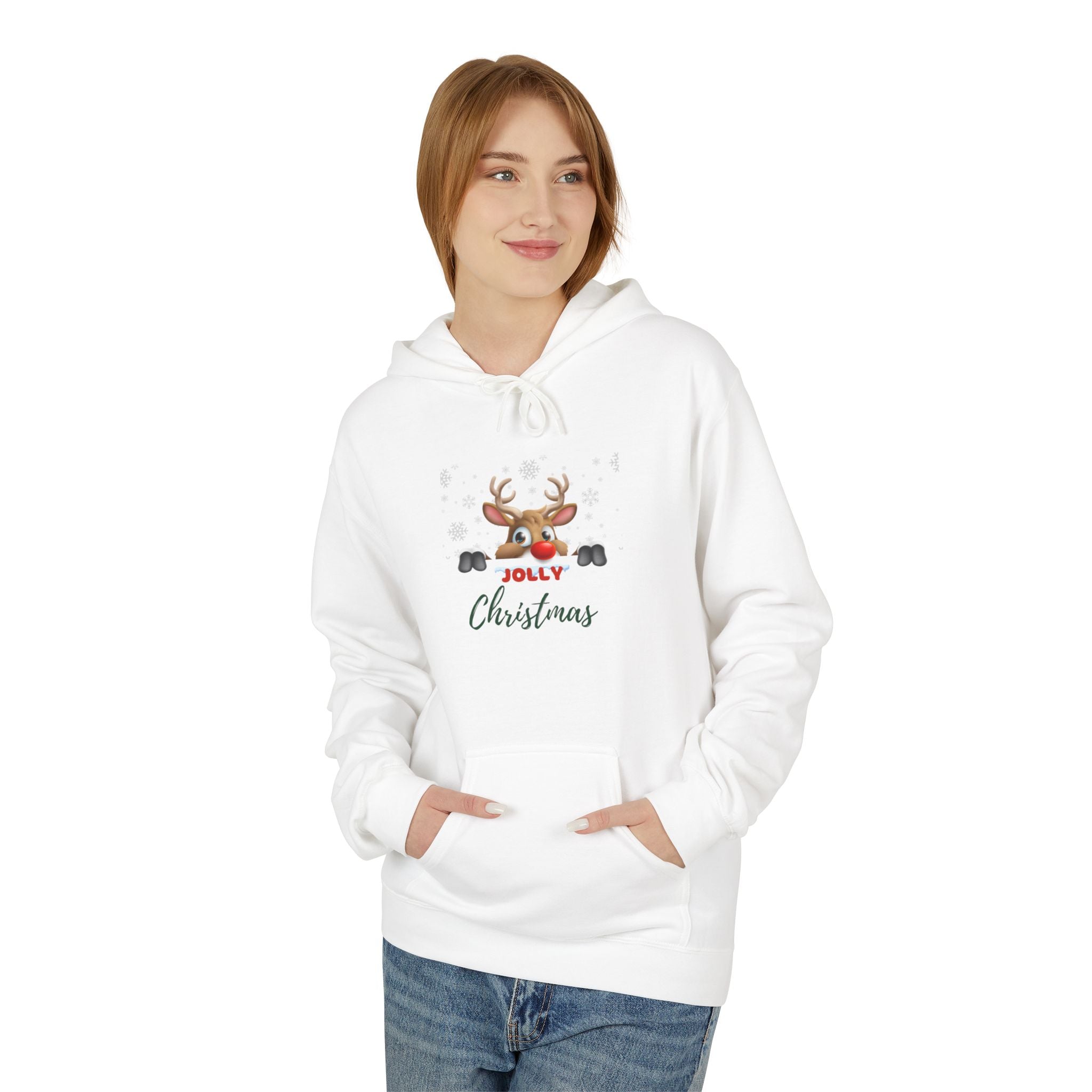 Jolly Christmas Unisex Midweight Softstyle Fleece Hoodie