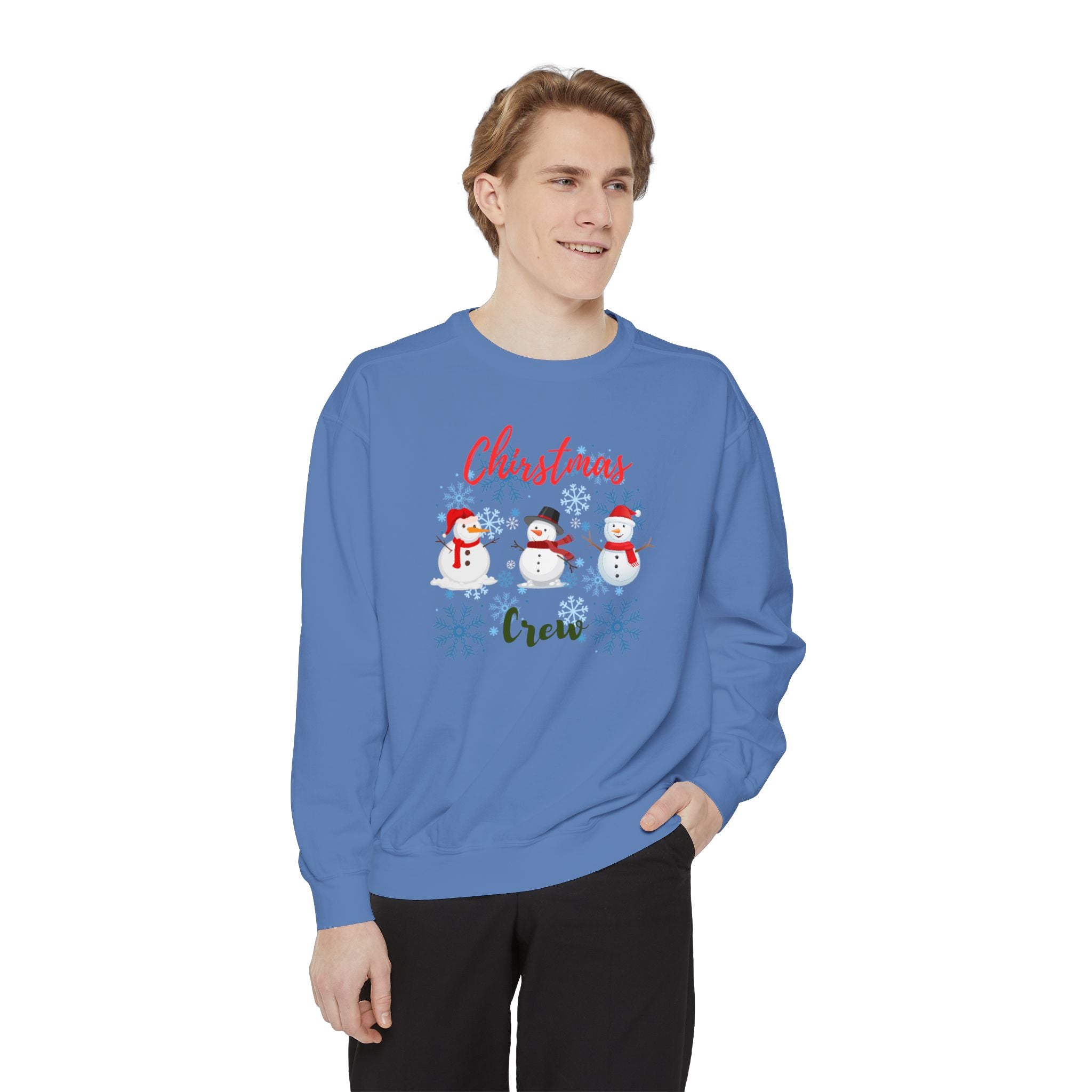 Christmas Crew Unisex Garment-Dyed Sweatshirt