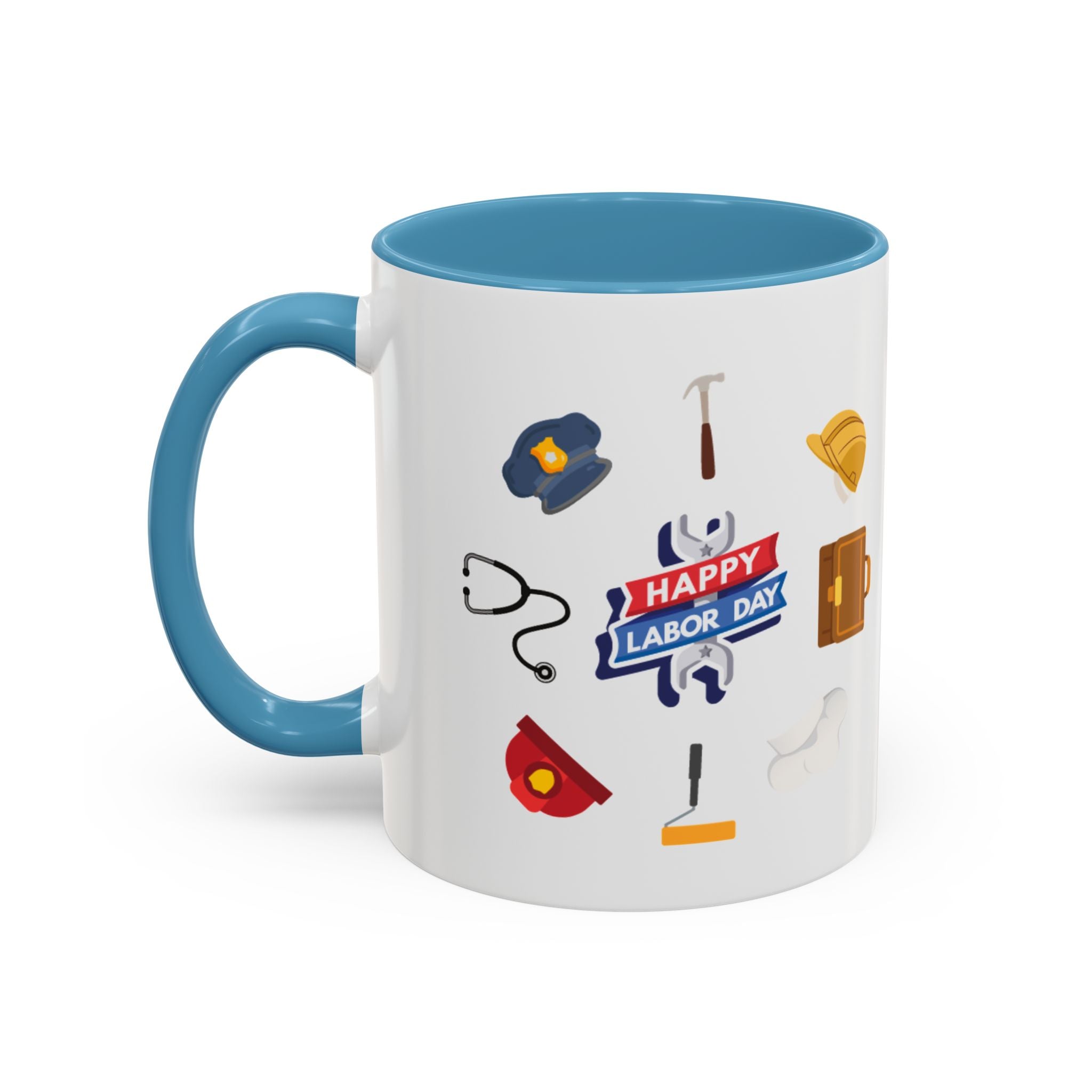 Happy Labor Day Wishes Accent Coffee Mug (11, 15oz)